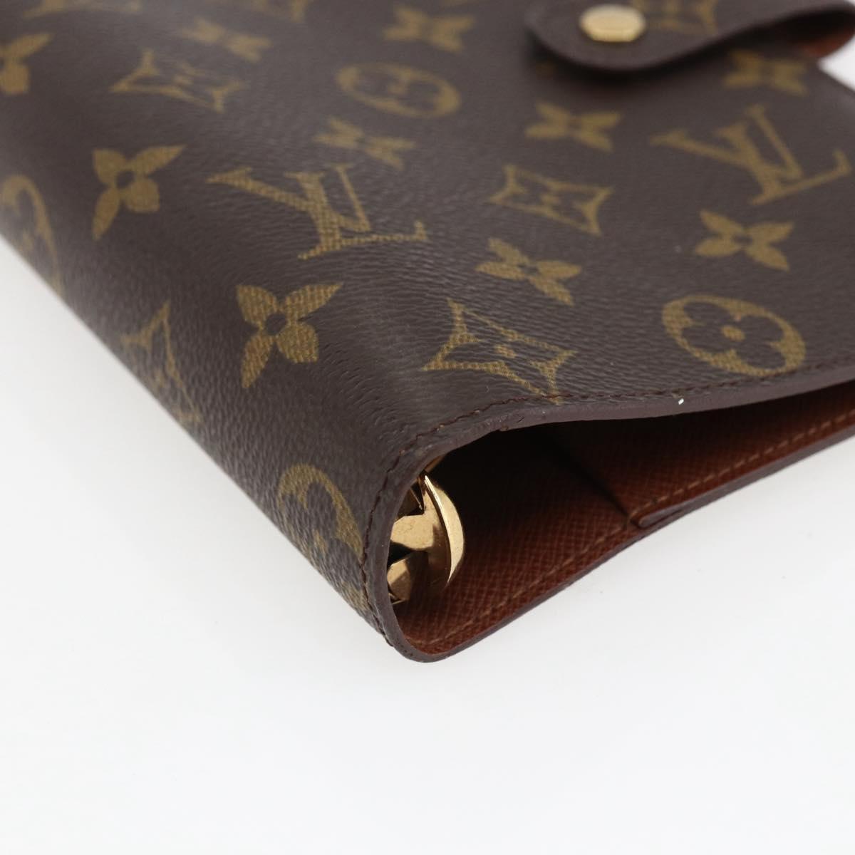 LOUIS VUITTON Monogram Agenda MM Day Planner Cover R20105 LV Auth 166842