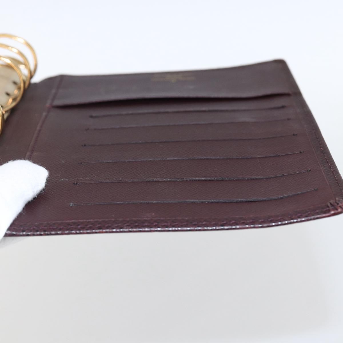 LOUIS VUITTON Taiga Agenda MM Day Planner Cover Acajou R20416 LV Auth 166846