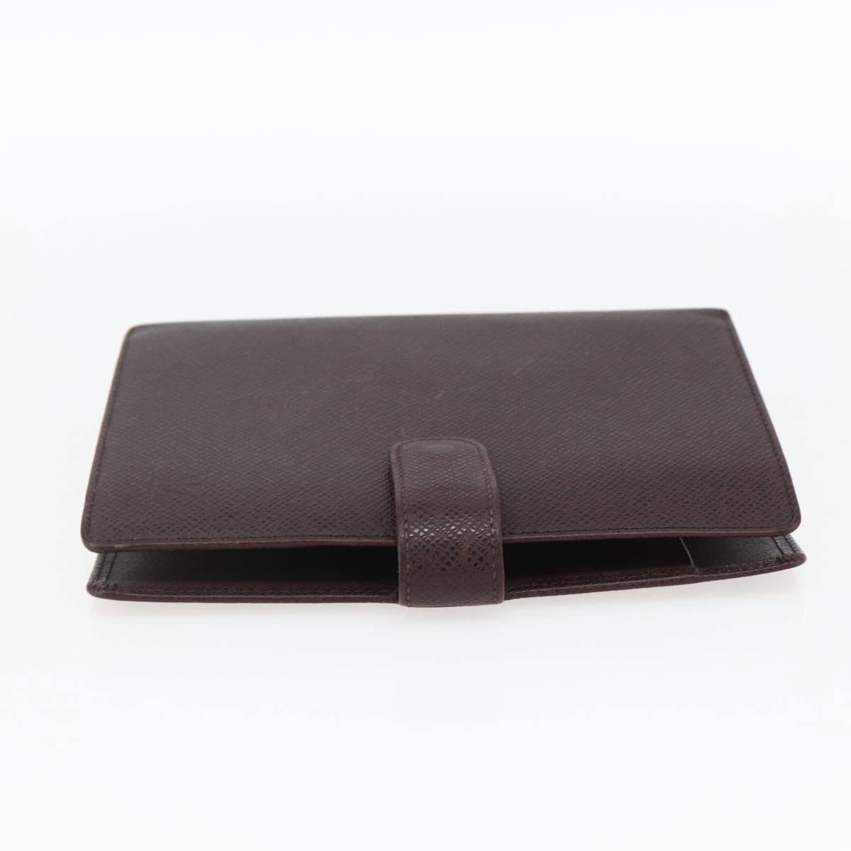 LOUIS VUITTON Taiga Agenda MM Day Planner Cover Acajou R20416 LV Auth 166846