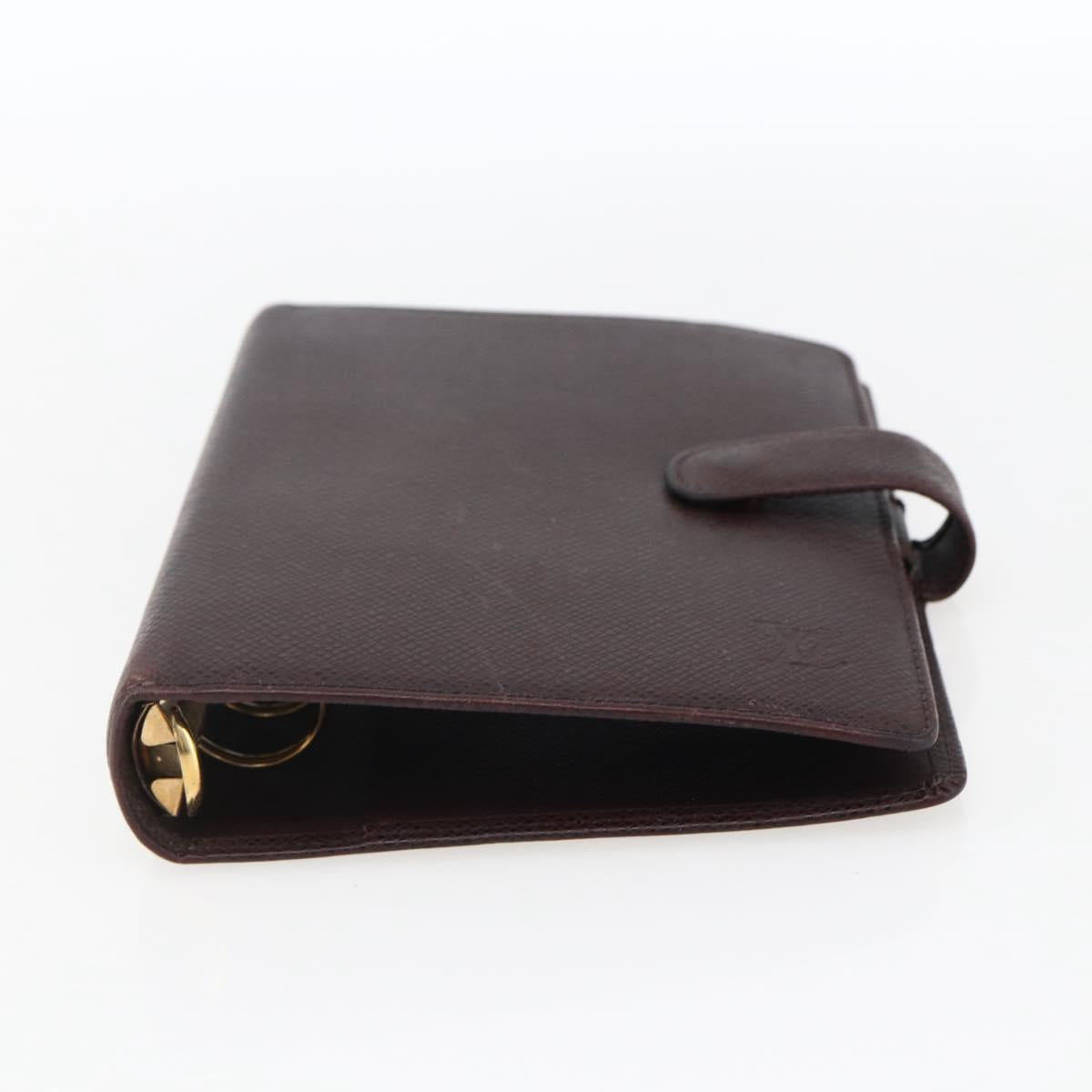 LOUIS VUITTON Taiga Agenda MM Day Planner Cover Acajou R20416 LV Auth 166846