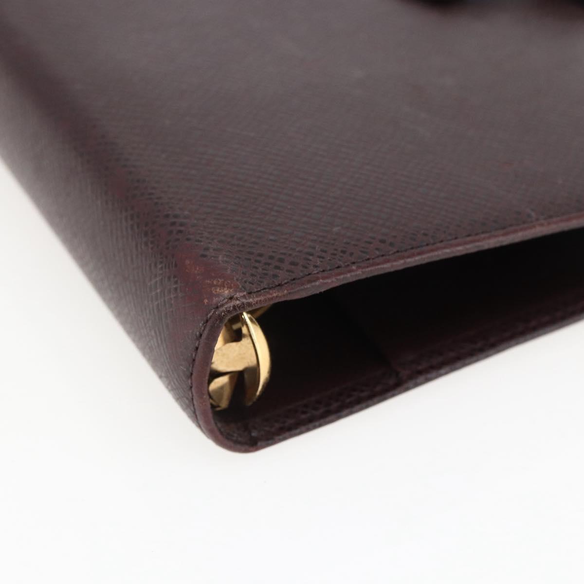 LOUIS VUITTON Taiga Agenda MM Day Planner Cover Acajou R20416 LV Auth 166846