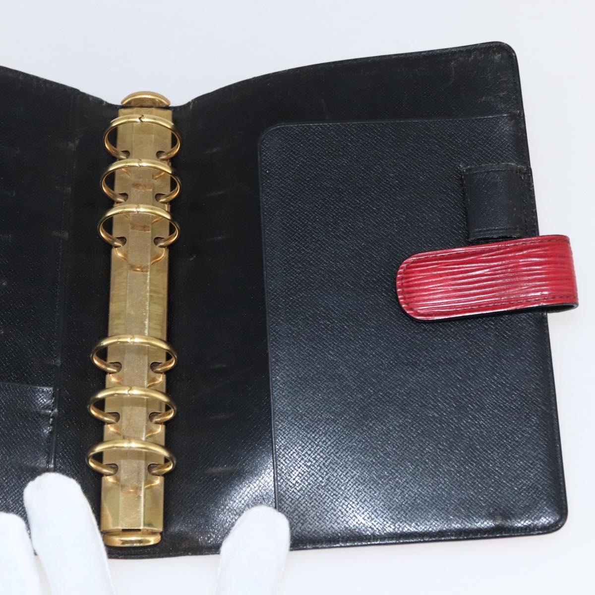 LOUIS VUITTON Epi Agenda MM Day Planner Cover Red R20047 LV Auth 166847