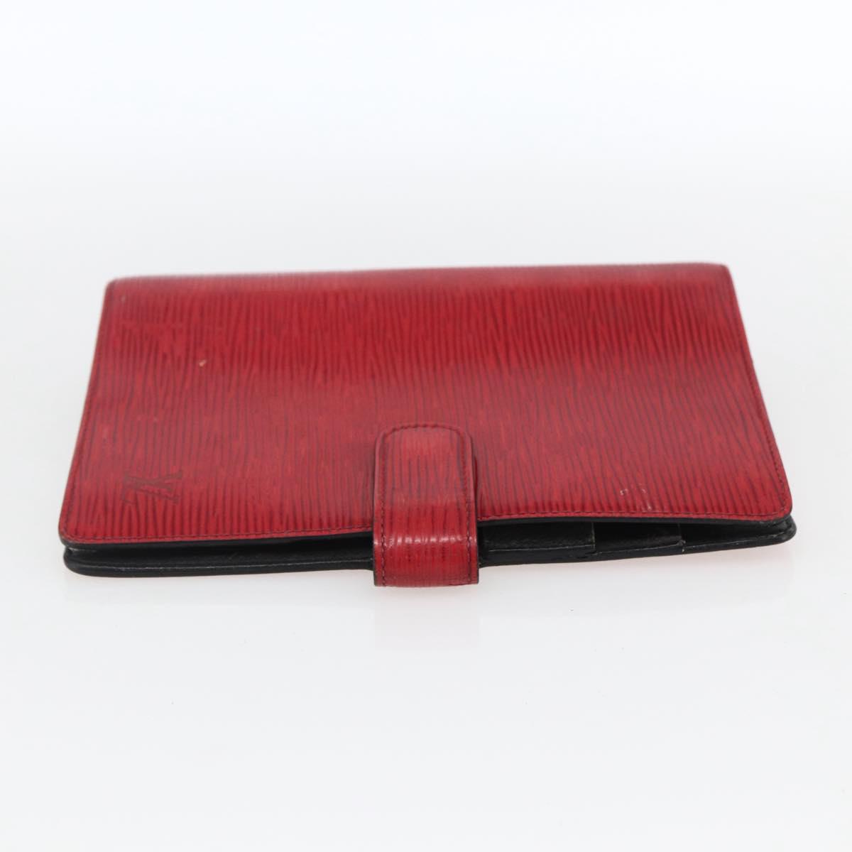 LOUIS VUITTON Epi Agenda MM Day Planner Cover Red R20047 LV Auth 166847