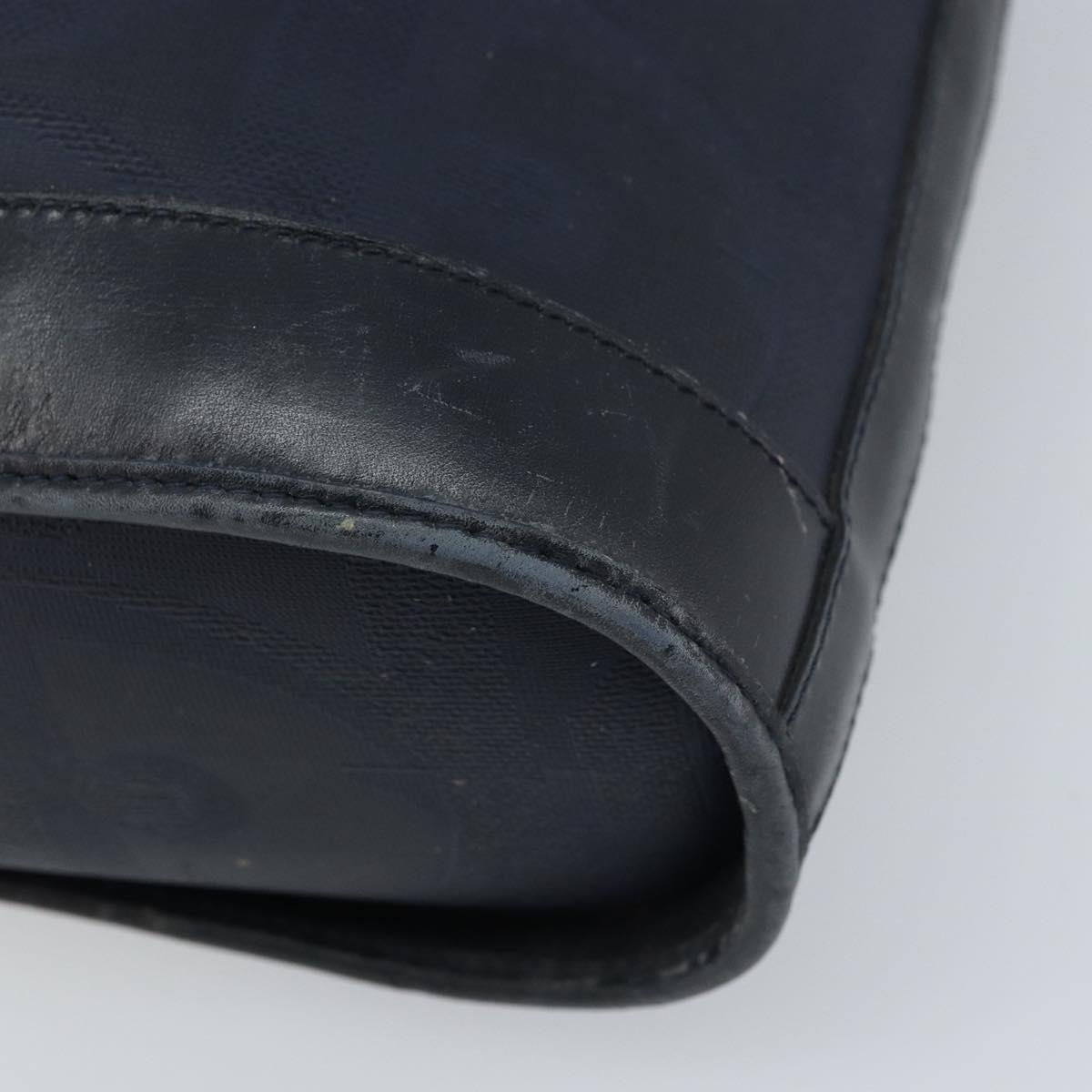 Christian Dior Shoulder Bag PVC Black Gold Auth 166855