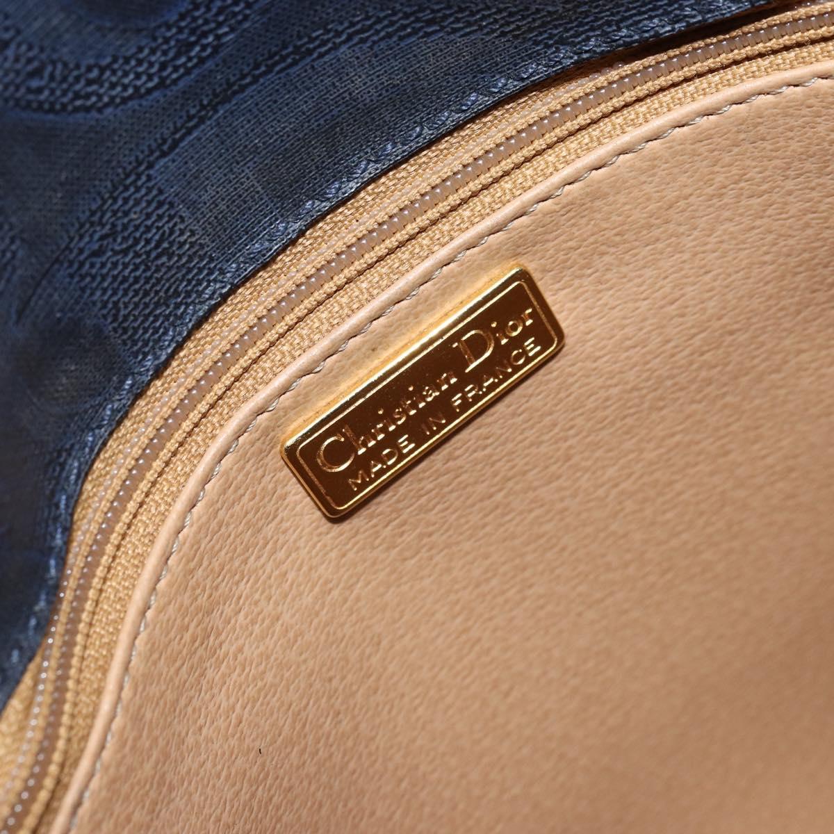 Christian Dior Shoulder Bag PVC Black Gold Auth 166855