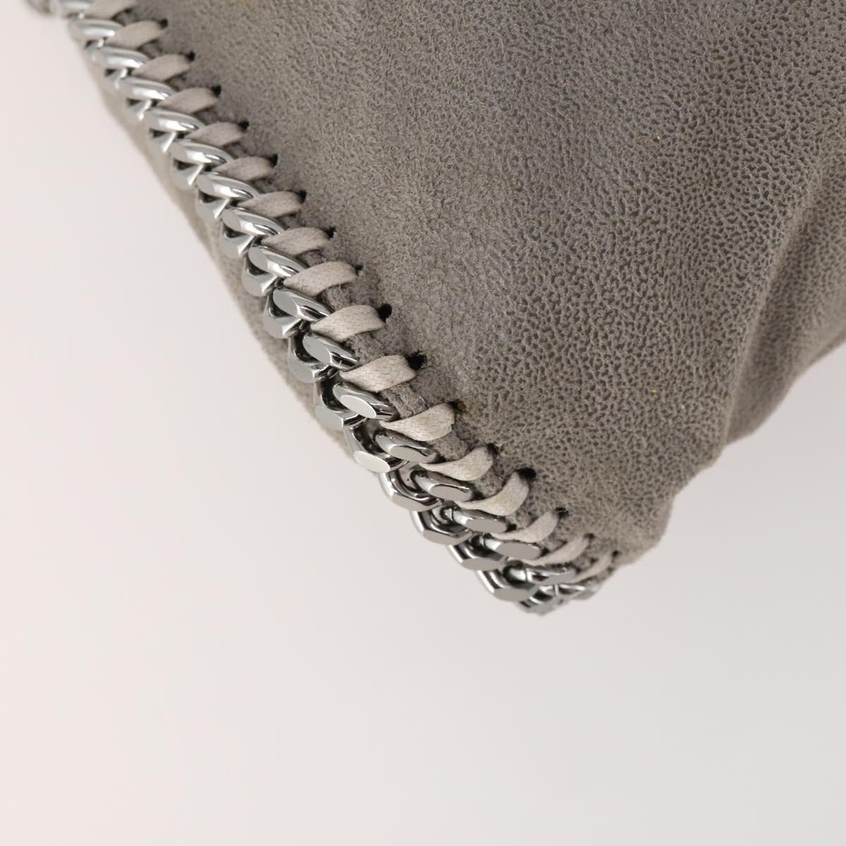 Stella MacCartney Chain Falabella Bag polyester 2way Gray 234387 Auth 166859