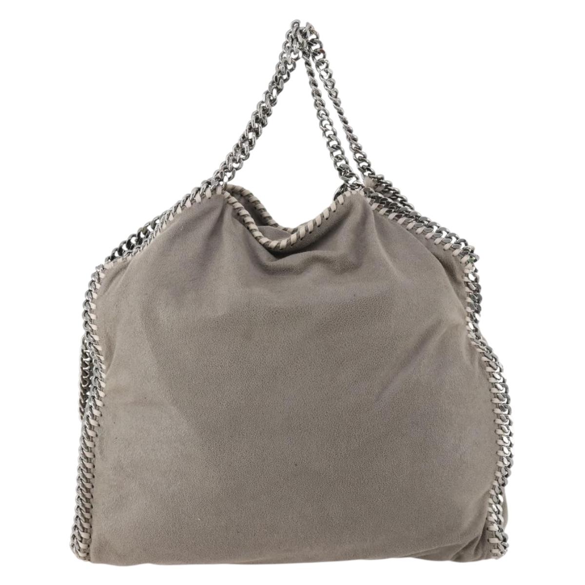 Stella MacCartney Chain Falabella Bag polyester 2way Gray 234387 Auth 166859