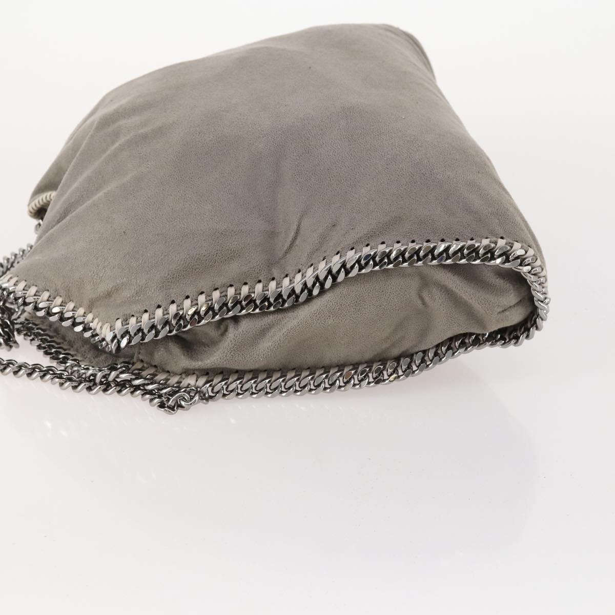 Stella MacCartney Chain Falabella Bag polyester 2way Gray 234387 Auth 166859