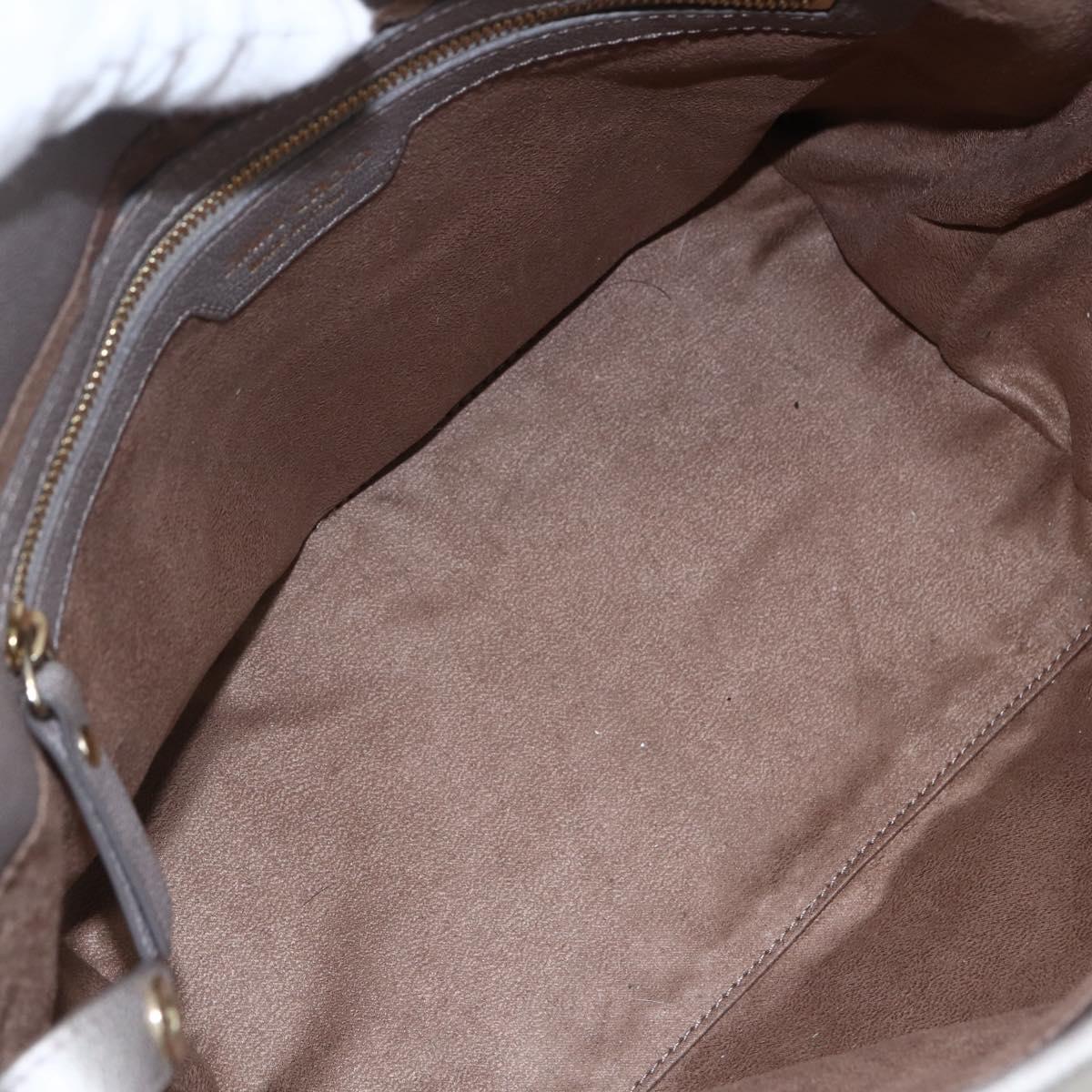 Jimmy Choo Star Studs Tote Bag Leather Gray Gold Auth 166869