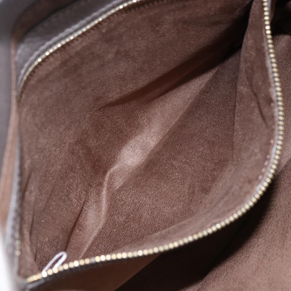 Jimmy Choo Star Studs Tote Bag Leather Gray Gold Auth 166869