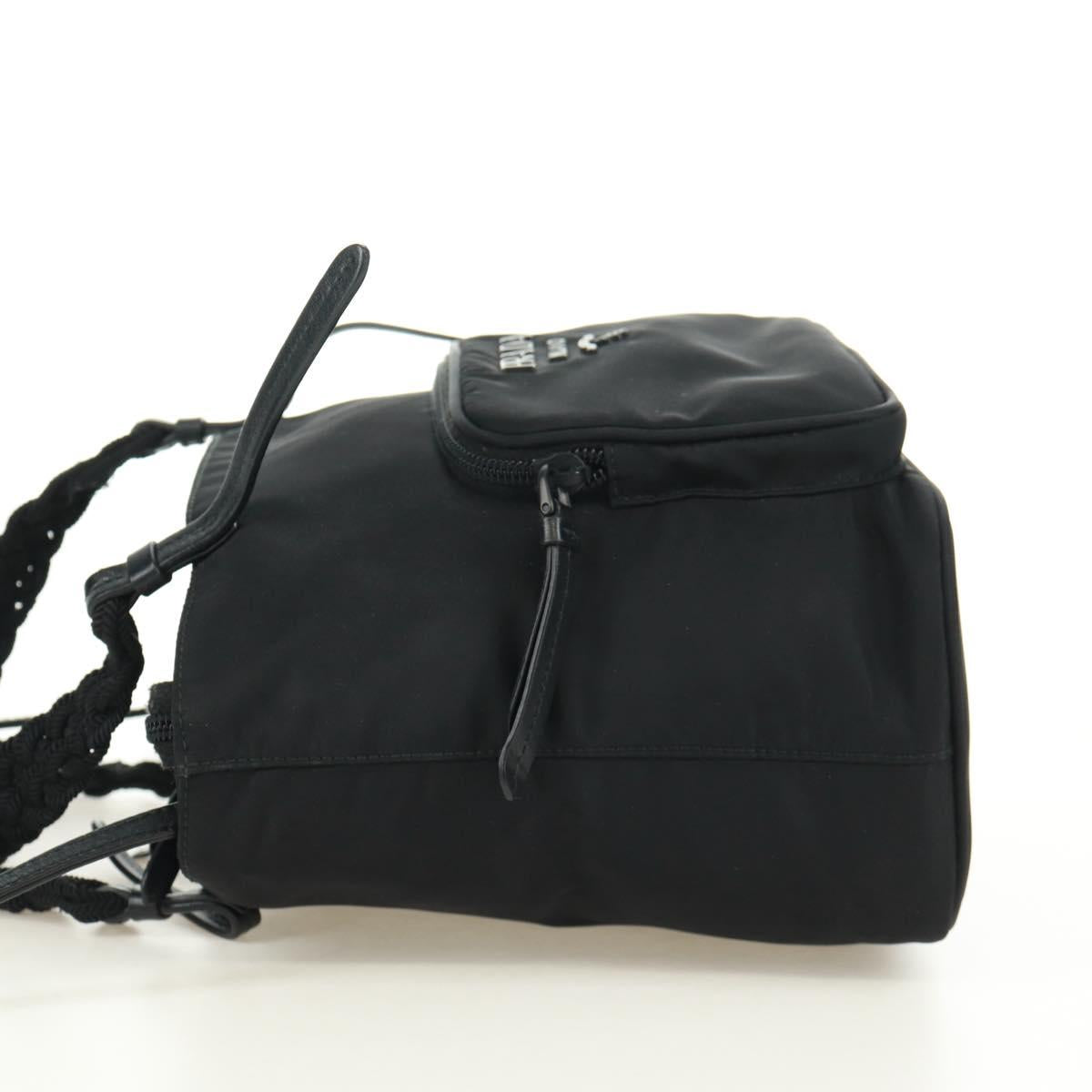 PRADA Hand Bag Nylon 2way Black Silver 1BA207 Auth 166882SAM