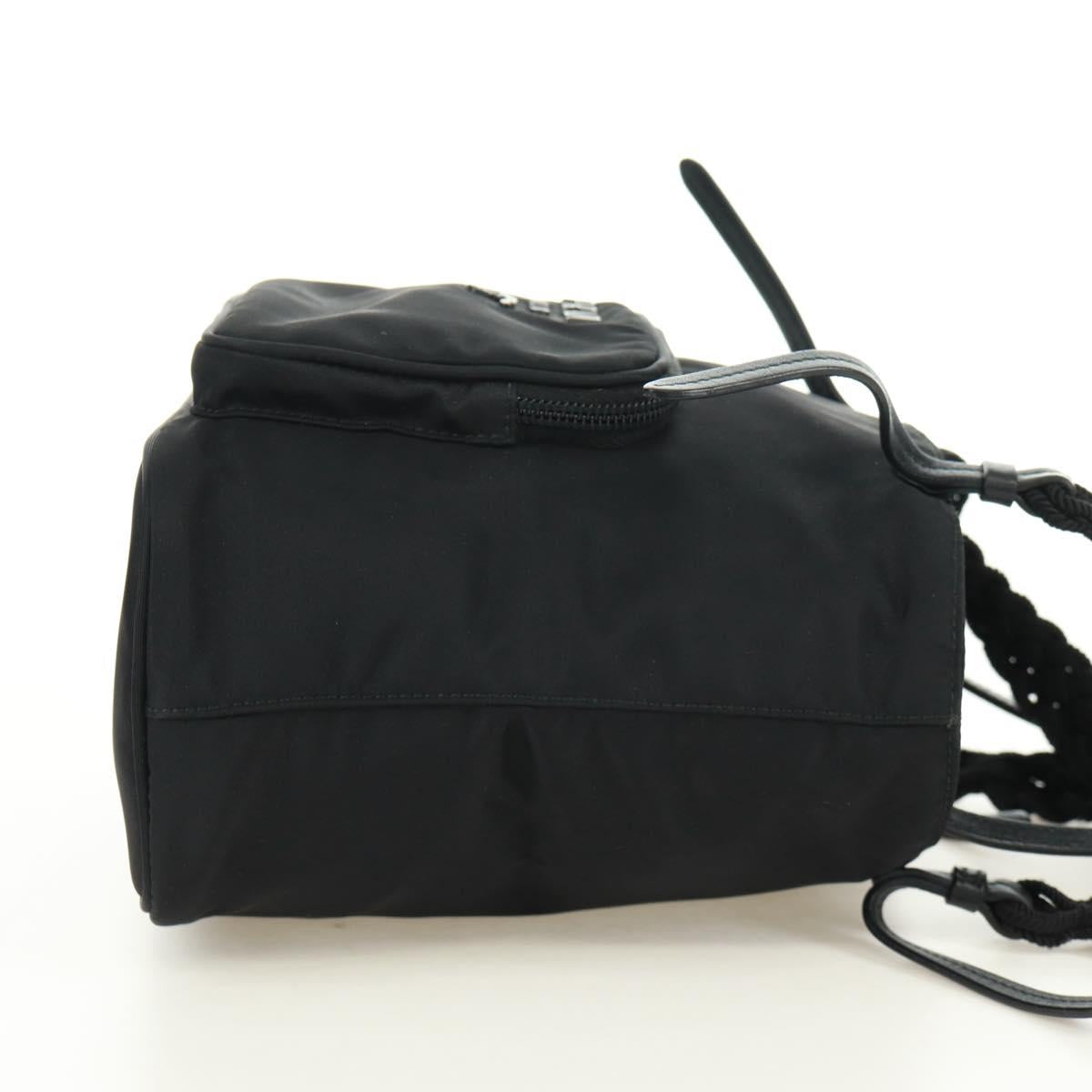 PRADA Hand Bag Nylon 2way Black Silver 1BA207 Auth 166882SAM