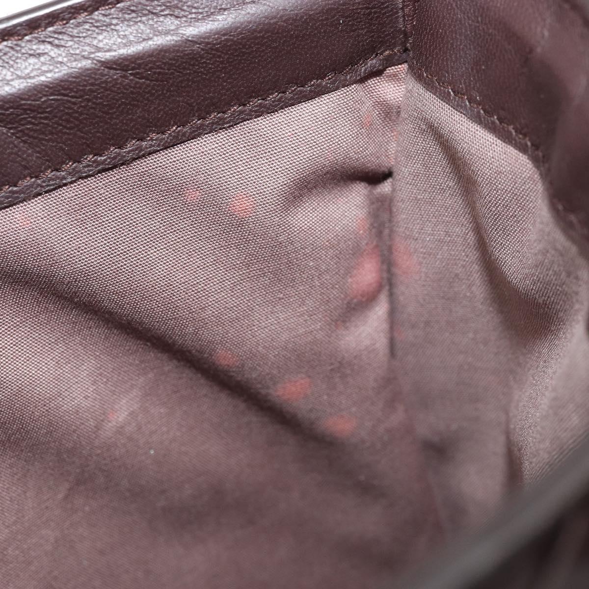 BOTTEGA VENETA INTRECCIATO iPad Case Leather Dark Brown Auth 166887