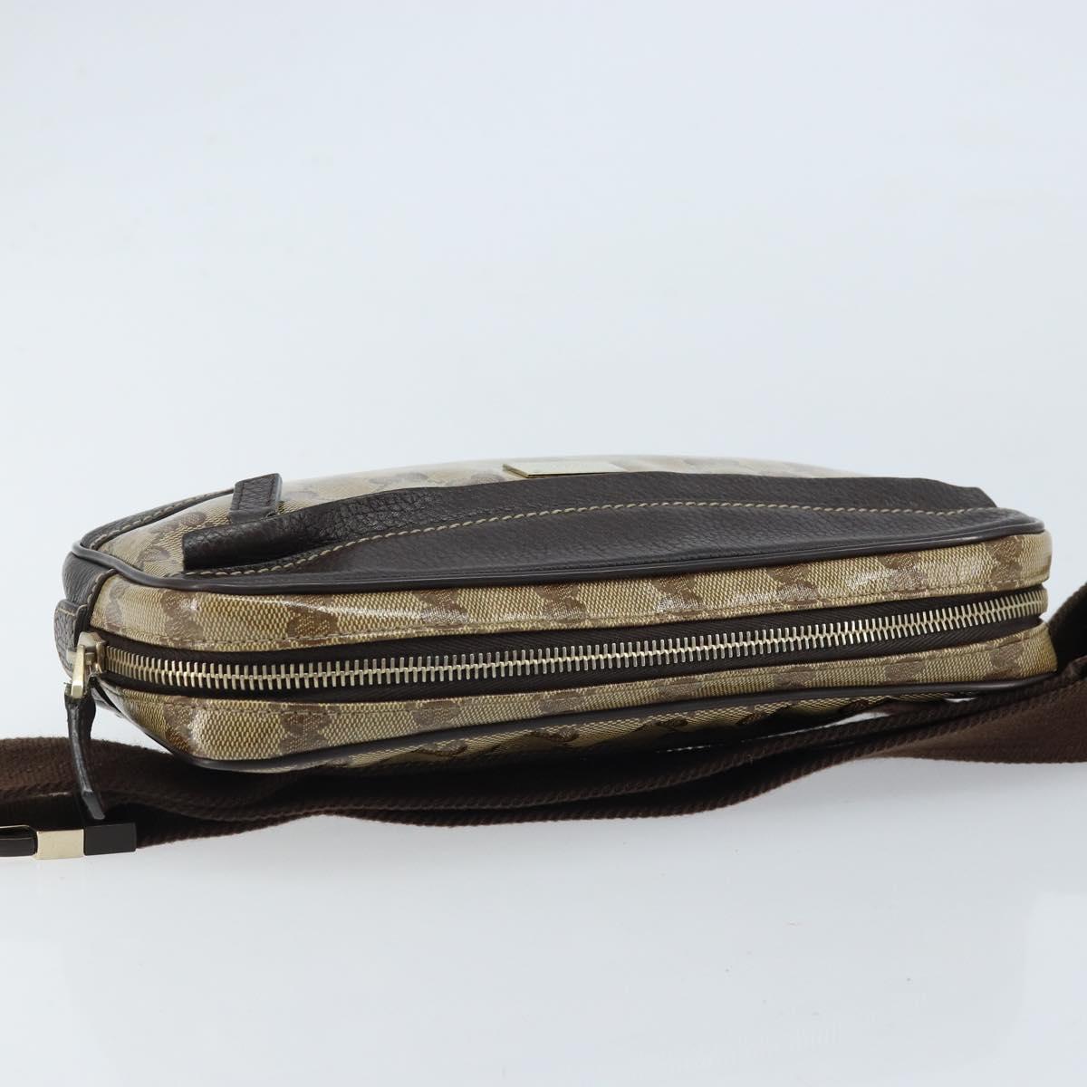 GUCCI GG Crystal Shoulder Bag Outlet Beige Gold 336672 Auth 166890A