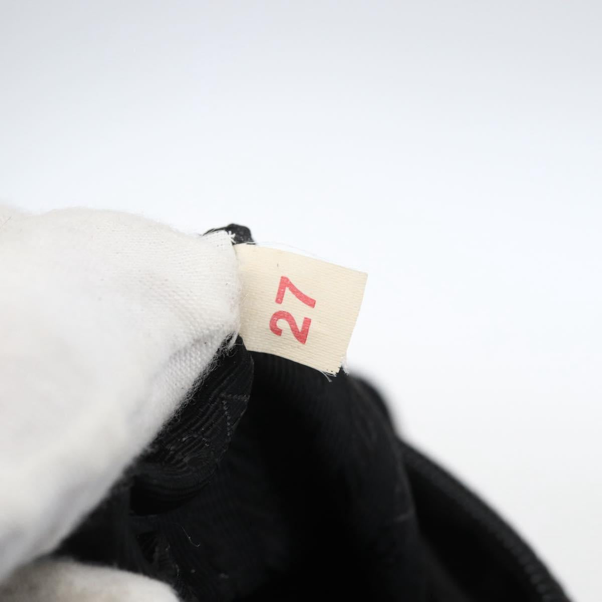 PRADA Shoulder Bag Nylon Black Silver Auth 166891A