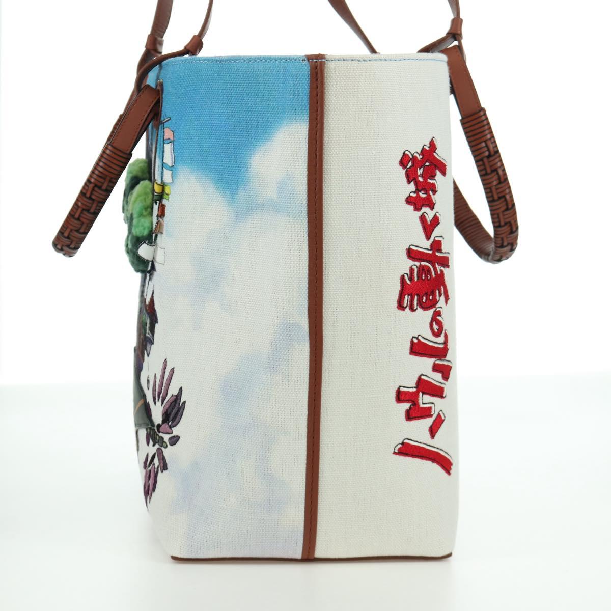 LOEWE テ Studio Ghibli Howl's Moving Castle Anagram Bag Canvas Auth 166901SM