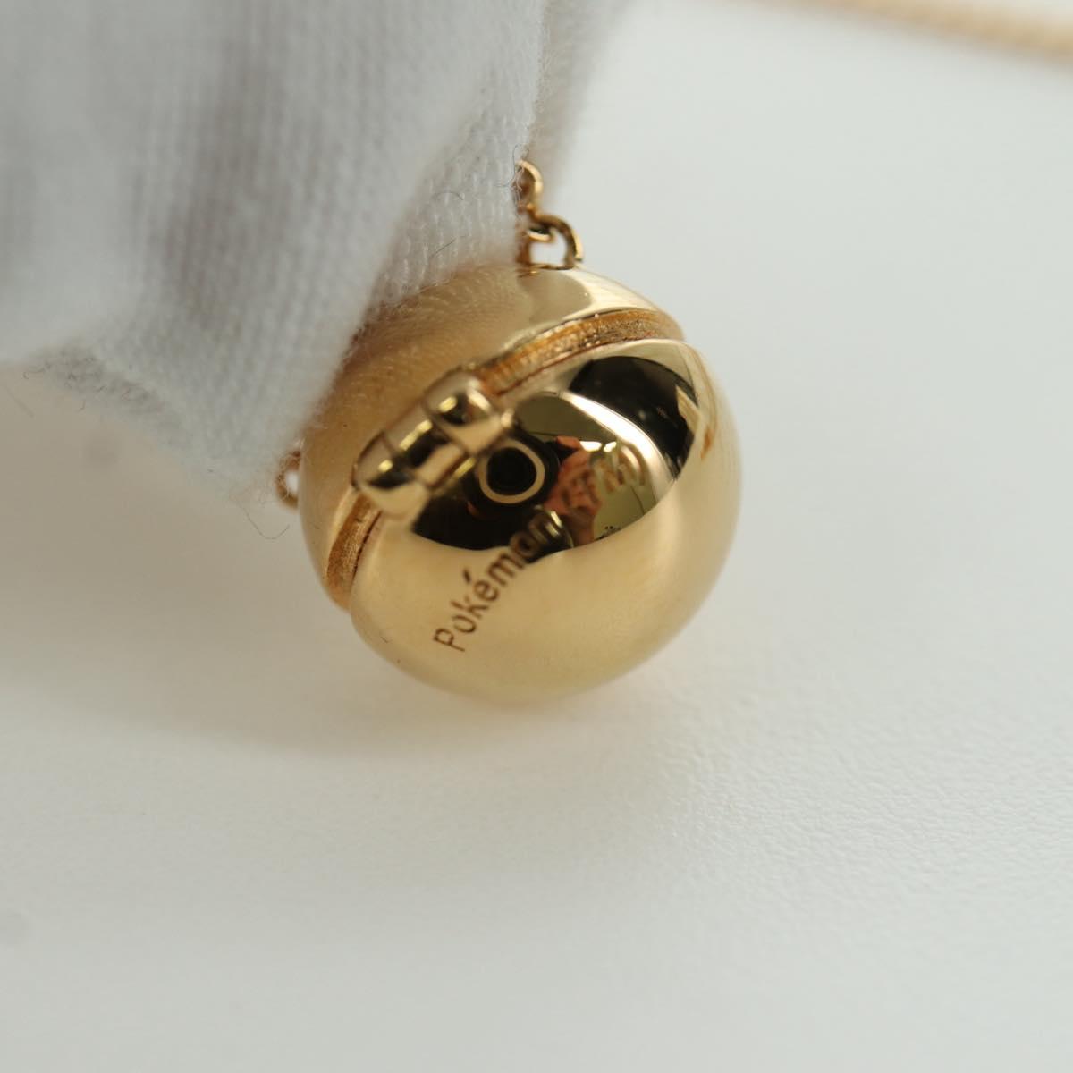 FENDI FENDI x FRGMT x POKテ窺ON Pokテゥball Design Necklace metal Gold Auth 166902SM
