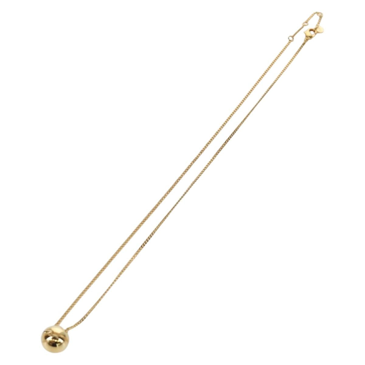 FENDI FENDI x FRGMT x POKテ窺ON Pokテゥball Design Necklace metal Gold Auth 166902SM