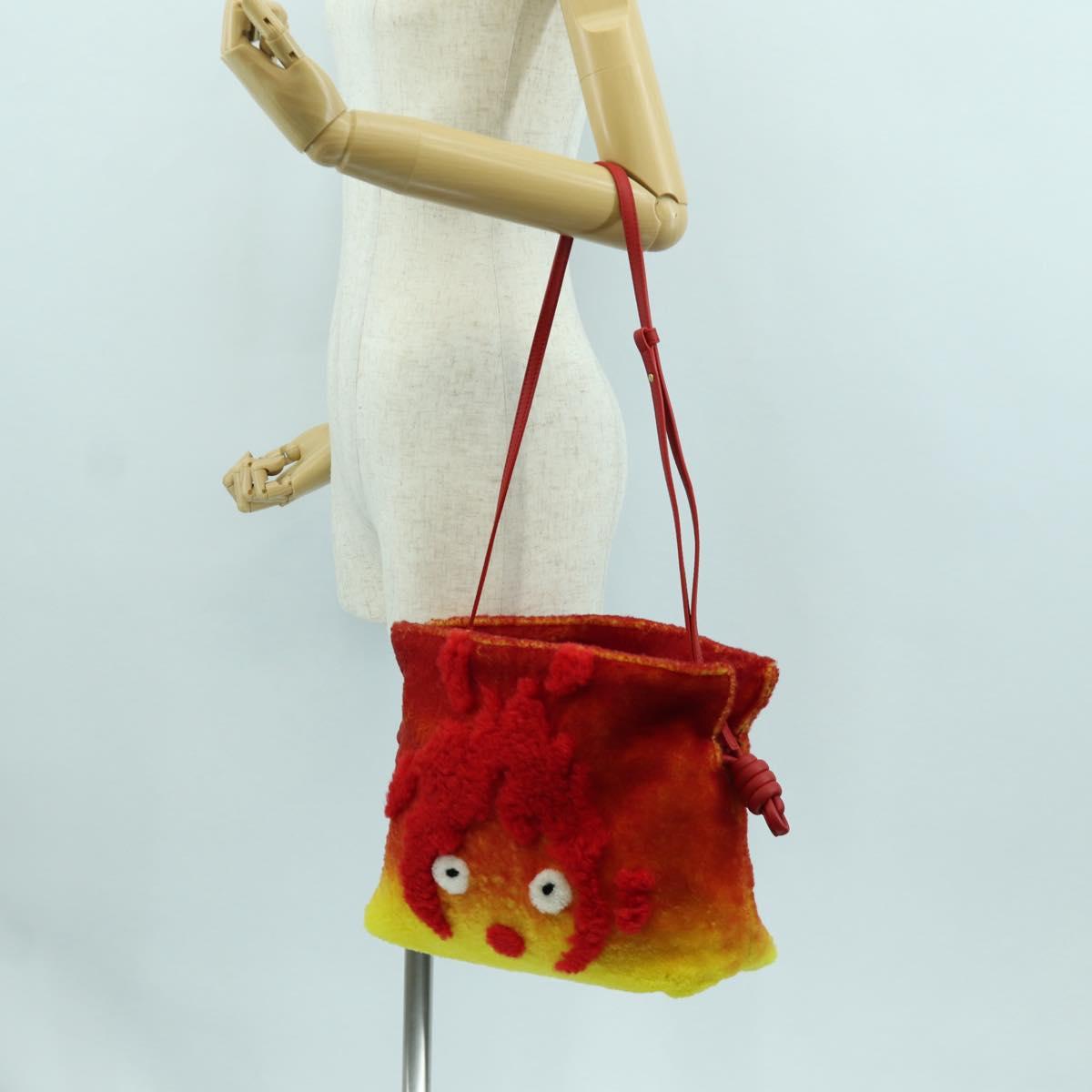 LOEWE × Studio Ghibli Howl's Moving Castle Calcifer Flamenco Bag Auth 166903SM