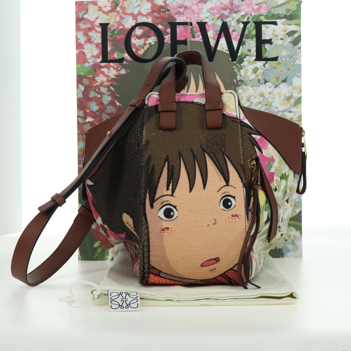LOEWE テ Studio Ghibli Hammock Small Chihiro Spirited Away Canvas Auth 166905SM