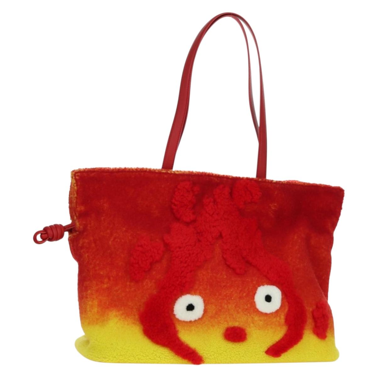 LOEWE テ Ghibli Calcifer Flamenco Howl's Moving Castle Bag Shearing Auth 166906SM