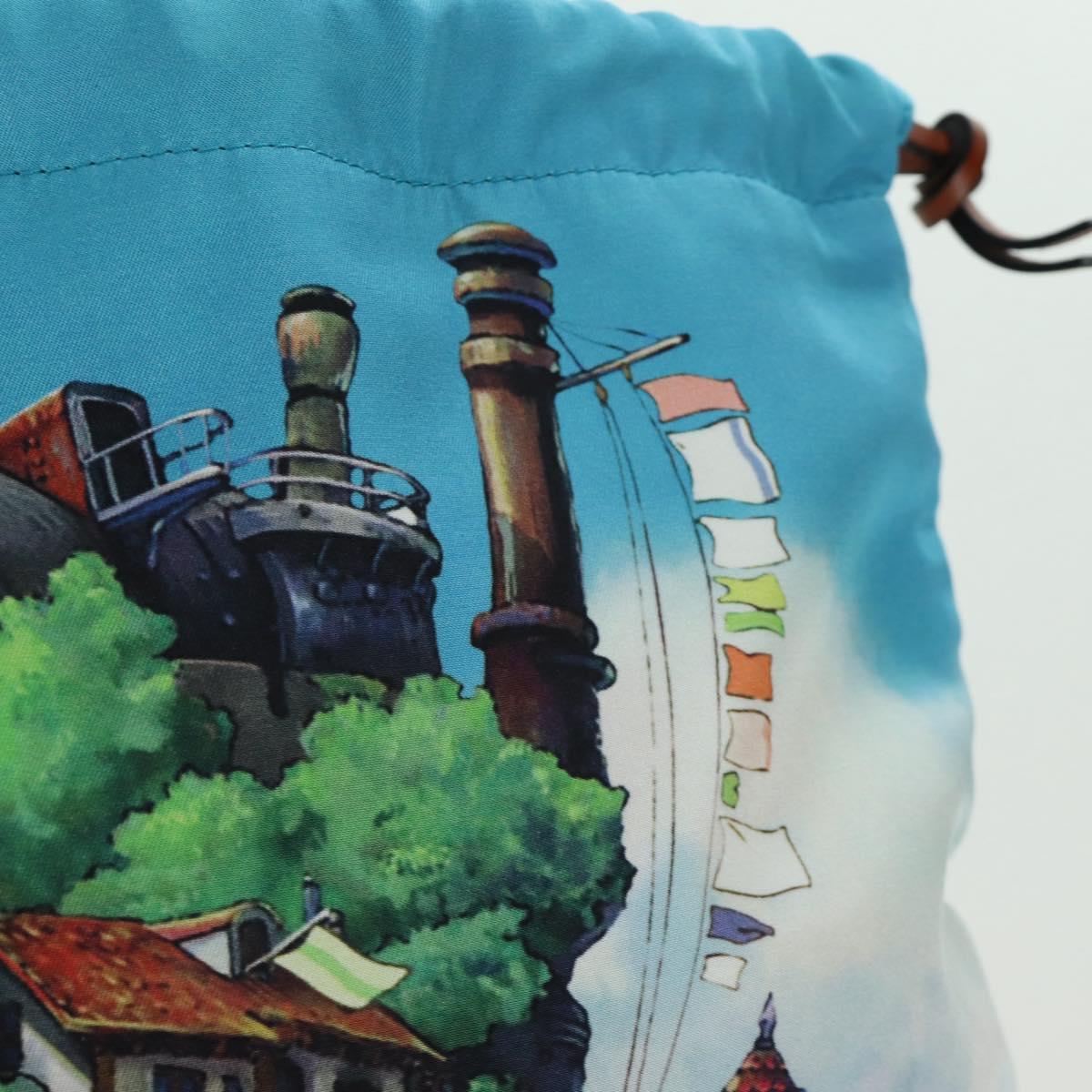 LOEWE テ Studio Ghibli Howl's Moving Castle Pouch Canvas Multicolor Auth 166908SM