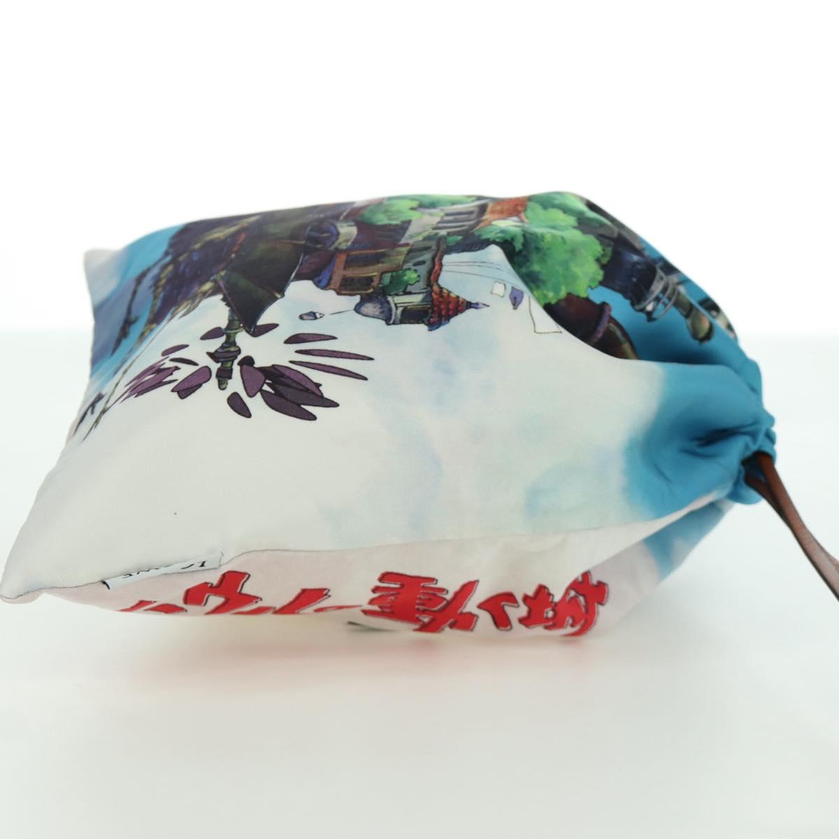 LOEWE テ Studio Ghibli Howl's Moving Castle Pouch Canvas Multicolor Auth 166908SM