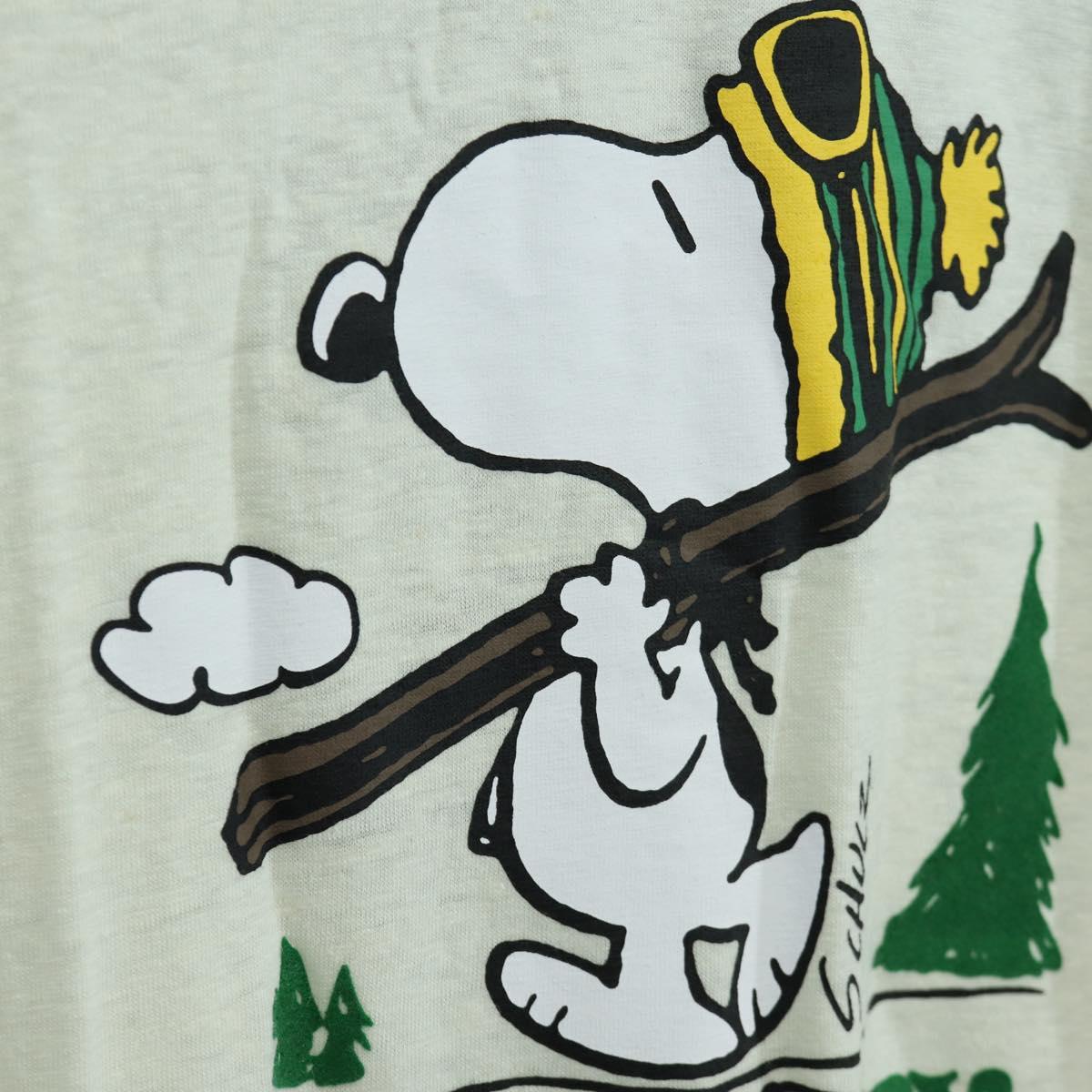 Coach COACH × SNOOPY Snoopy Short Sleeved T Shirt Cotton White Auth 166916M