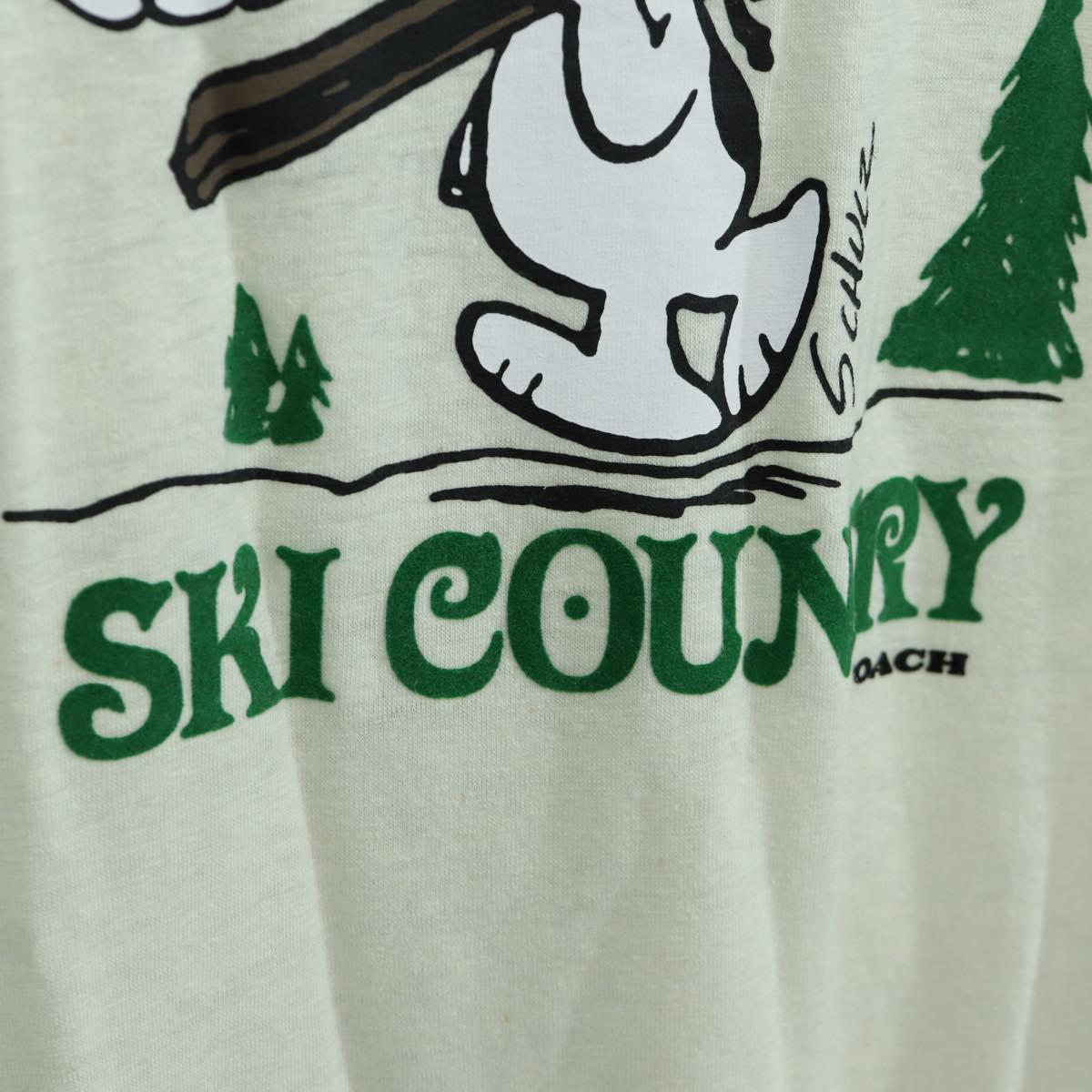 Coach COACH × SNOOPY Snoopy Short Sleeved T Shirt Cotton White Auth 166916M