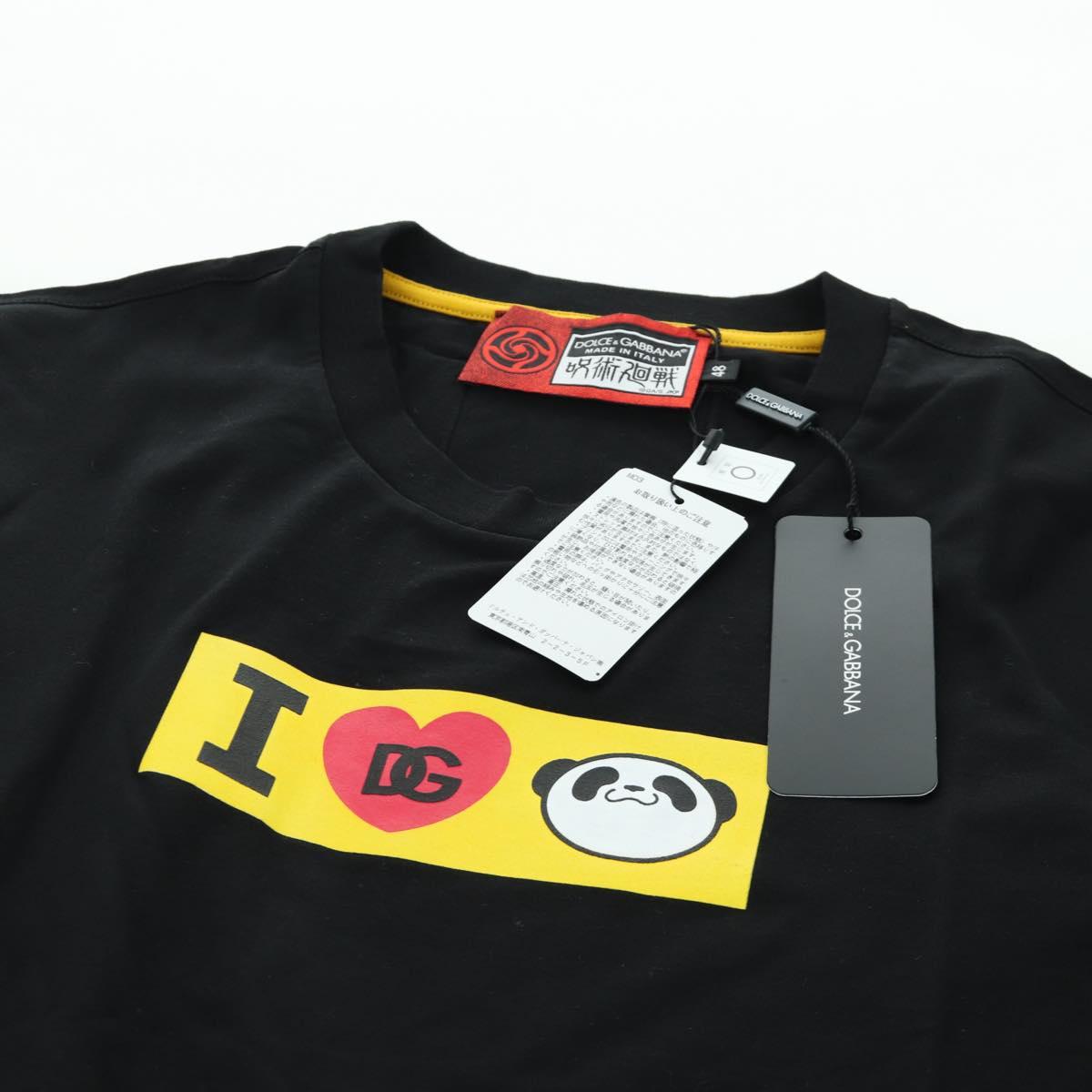 DOLCE&GABBANA D&G x Jujutsu Kaisen Panda T Shirt Cotton 48 Black Auth 166917M