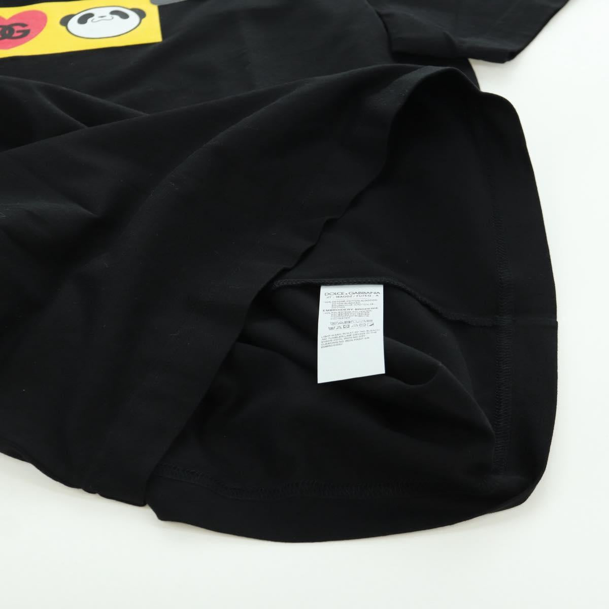 DOLCE&GABBANA D&G x Jujutsu Kaisen Panda T Shirt Cotton 48 Black Auth 166917M
