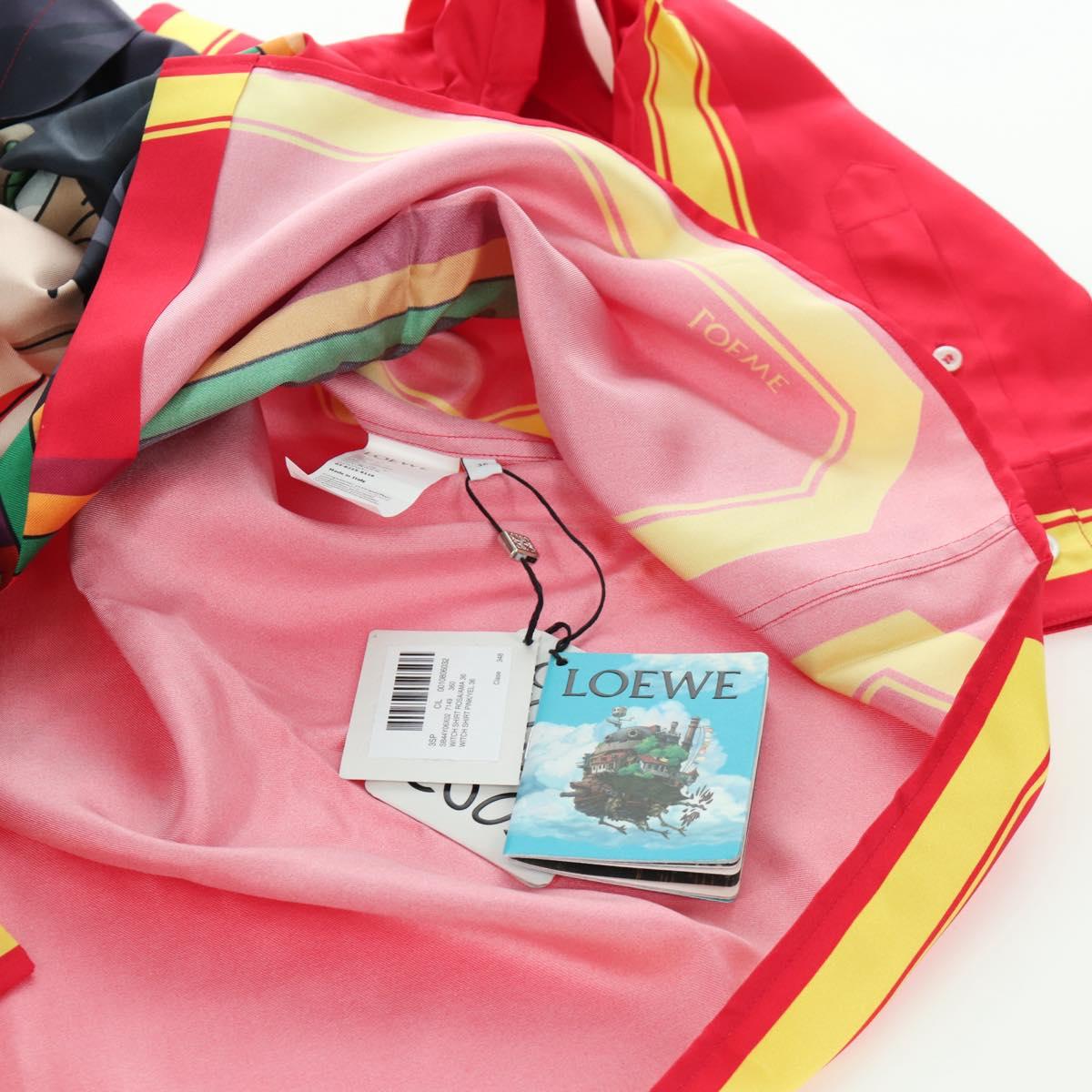 LOEWE テ Studio Ghibli Polo Shirt Howl's Moving Castle Silk Red Auth 166935SM