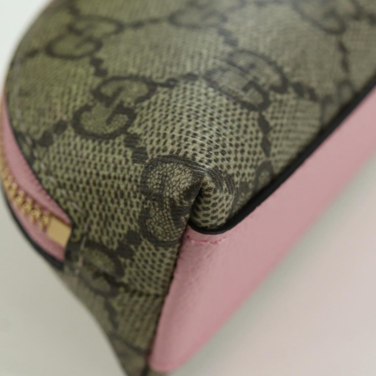 GUCCI GUCCIxDisney GG Supreme Pen Case PVC Beige Gold 662129 Auth 166937SM