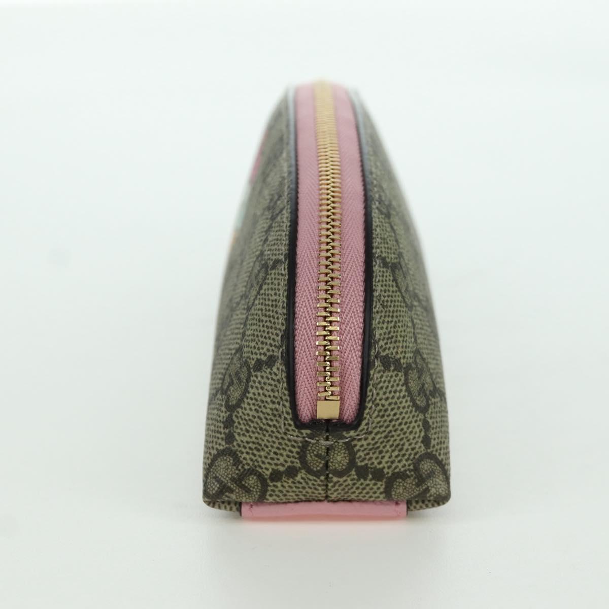 GUCCI GUCCIxDisney GG Supreme Pen Case PVC Beige Gold 662129 Auth 166937SM