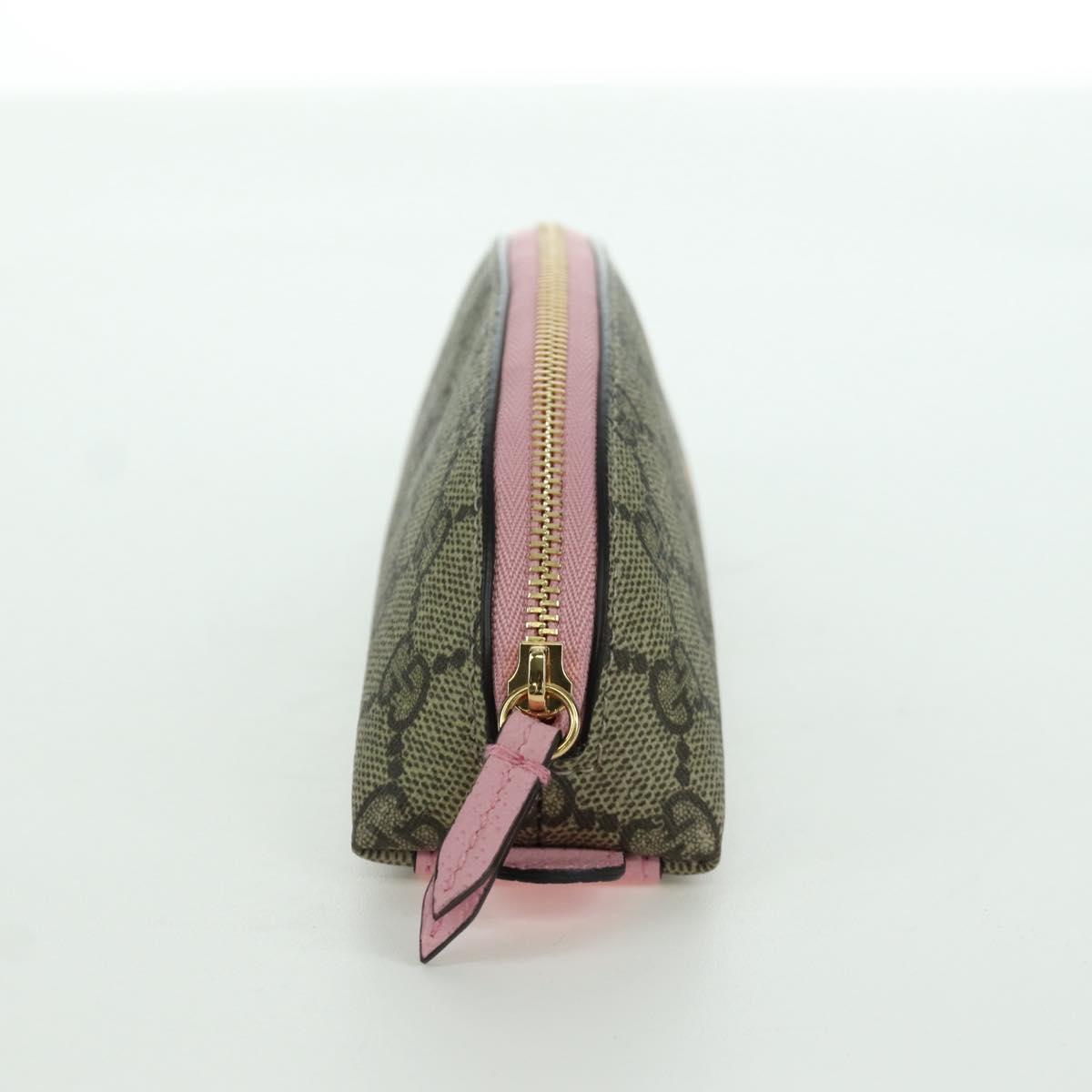 GUCCI GUCCIxDisney GG Supreme Pen Case PVC Beige Gold 662129 Auth 166937SM