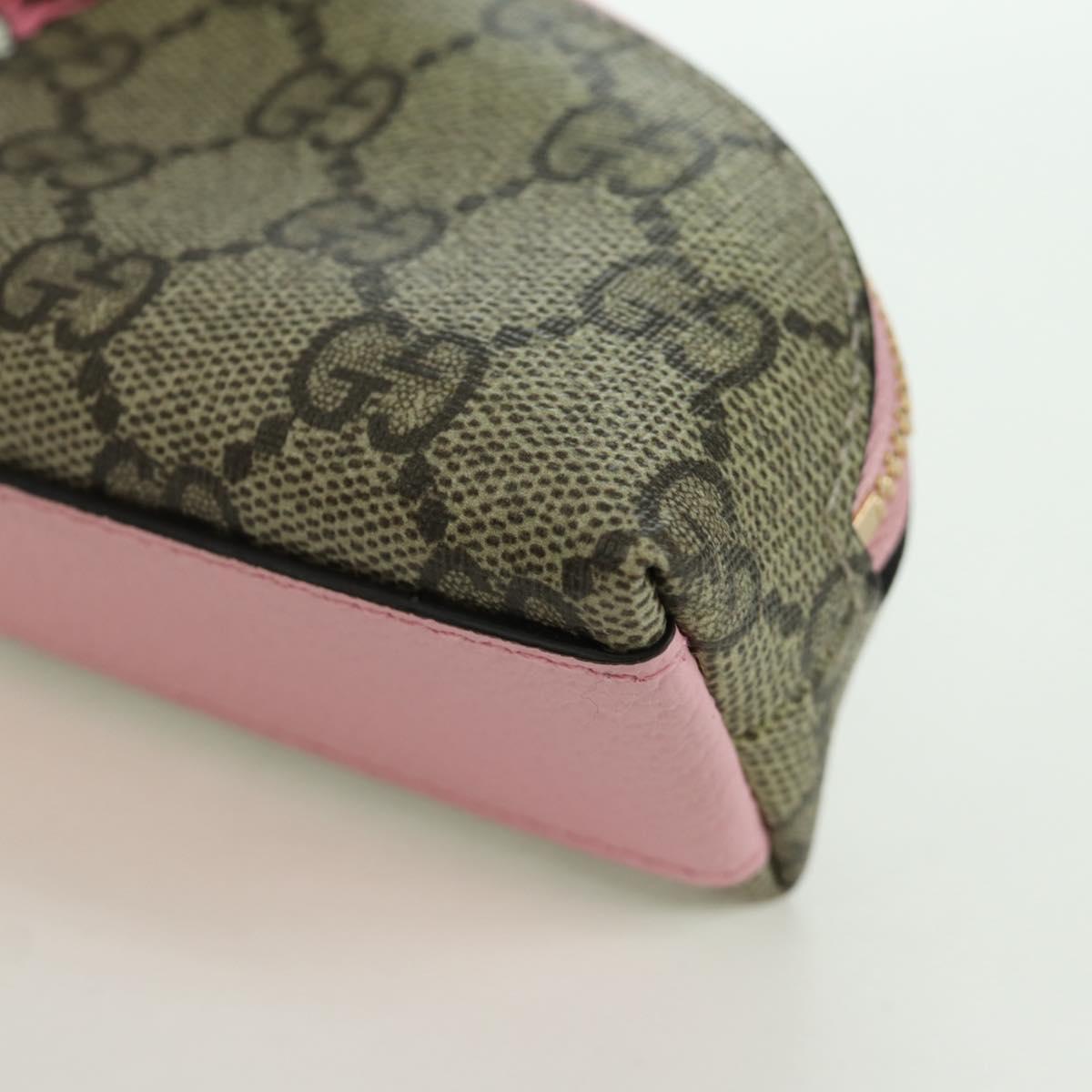 GUCCI GUCCIxDisney GG Supreme Pen Case PVC Beige Gold 662129 Auth 166937SM