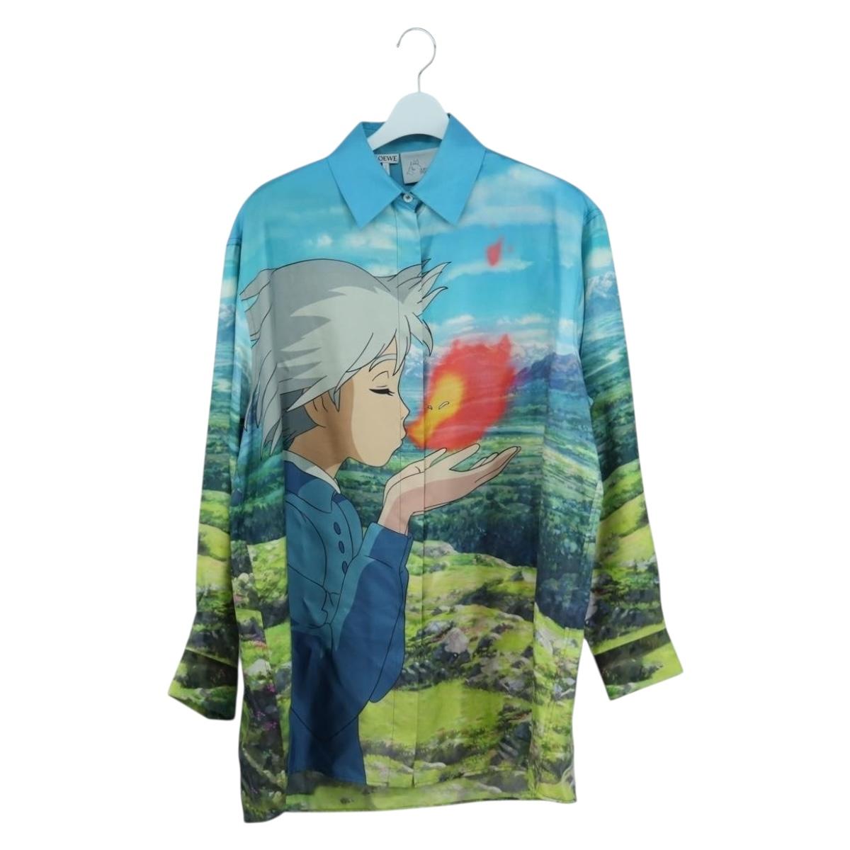 LOEWE テ Studio Ghibli Howl's Moving Castle Sophie & Calcifer Shirt Auth 166942SM