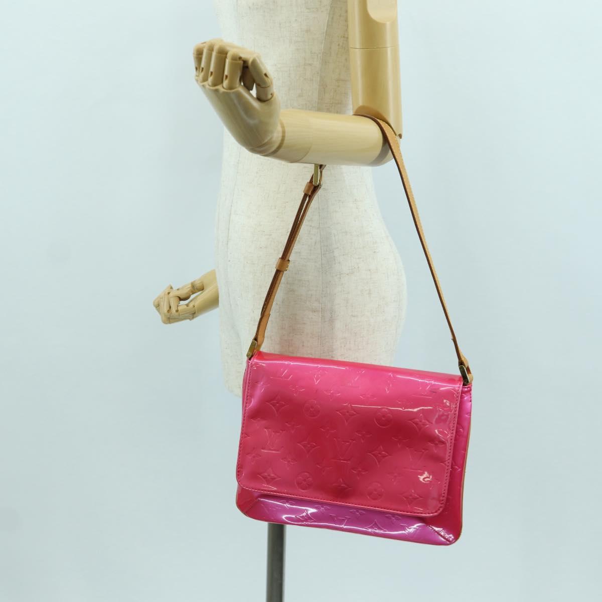 LOUIS VUITTON Vernis Thompson Street Bag Fuchsia Pink M91215 LV Auth 166943A