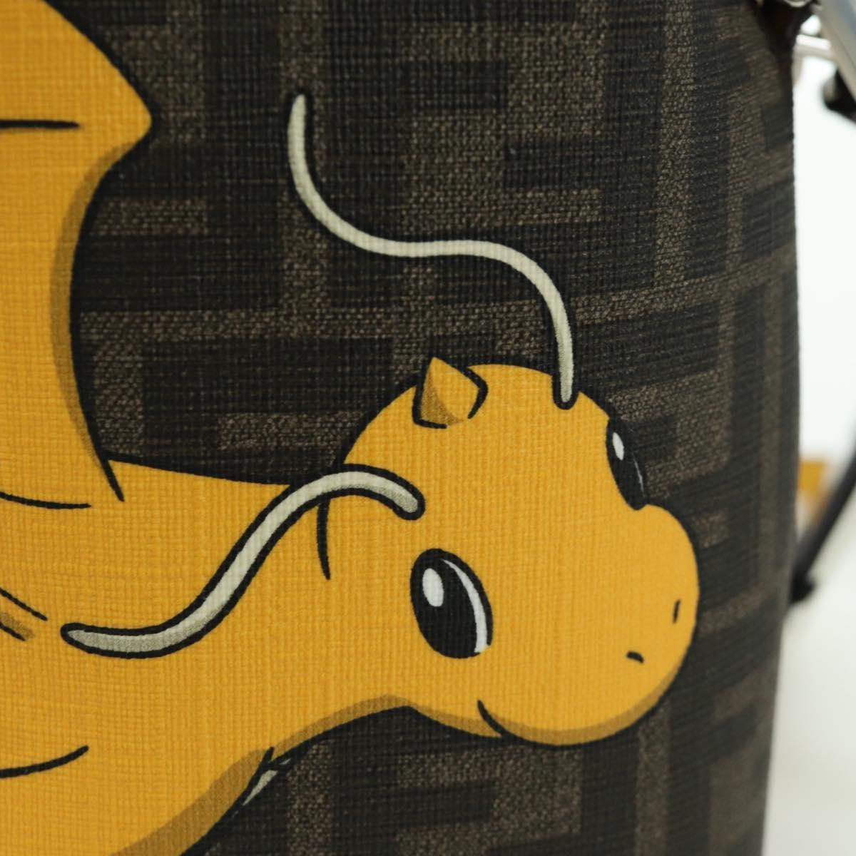 FENDI x FRGMT x POKテ窺ON Zucca Canvas Dragonfly Bag 2way Brown Auth 166947SM