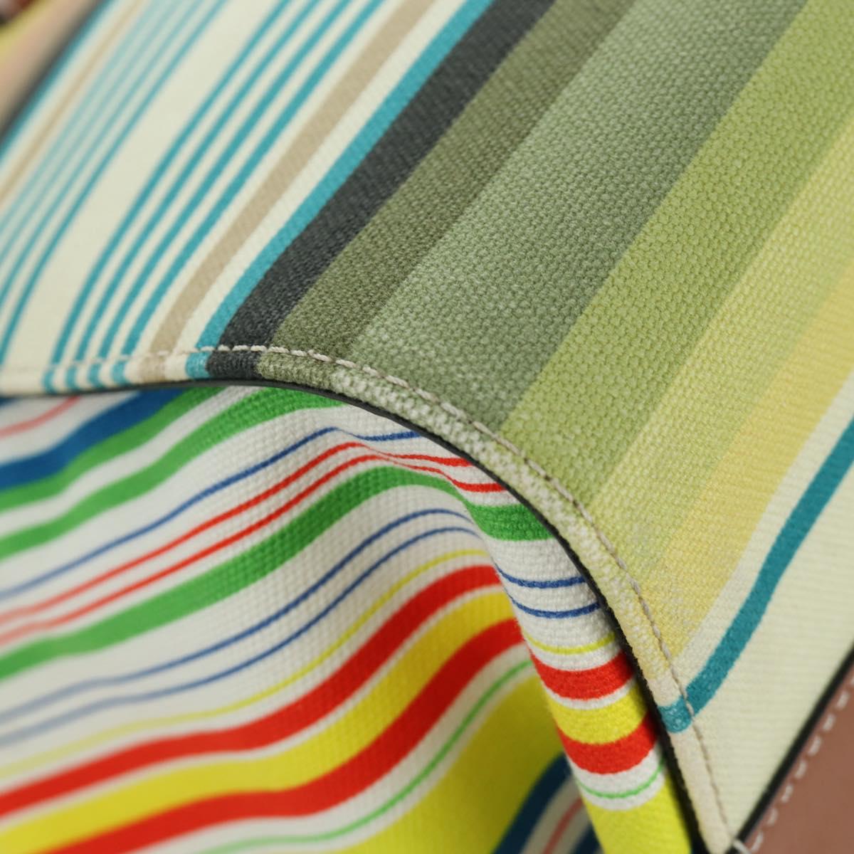 LOEWE Hammock Small Shoulder Bag Canvas Leather Multicolor Gold Auth 166948SAM