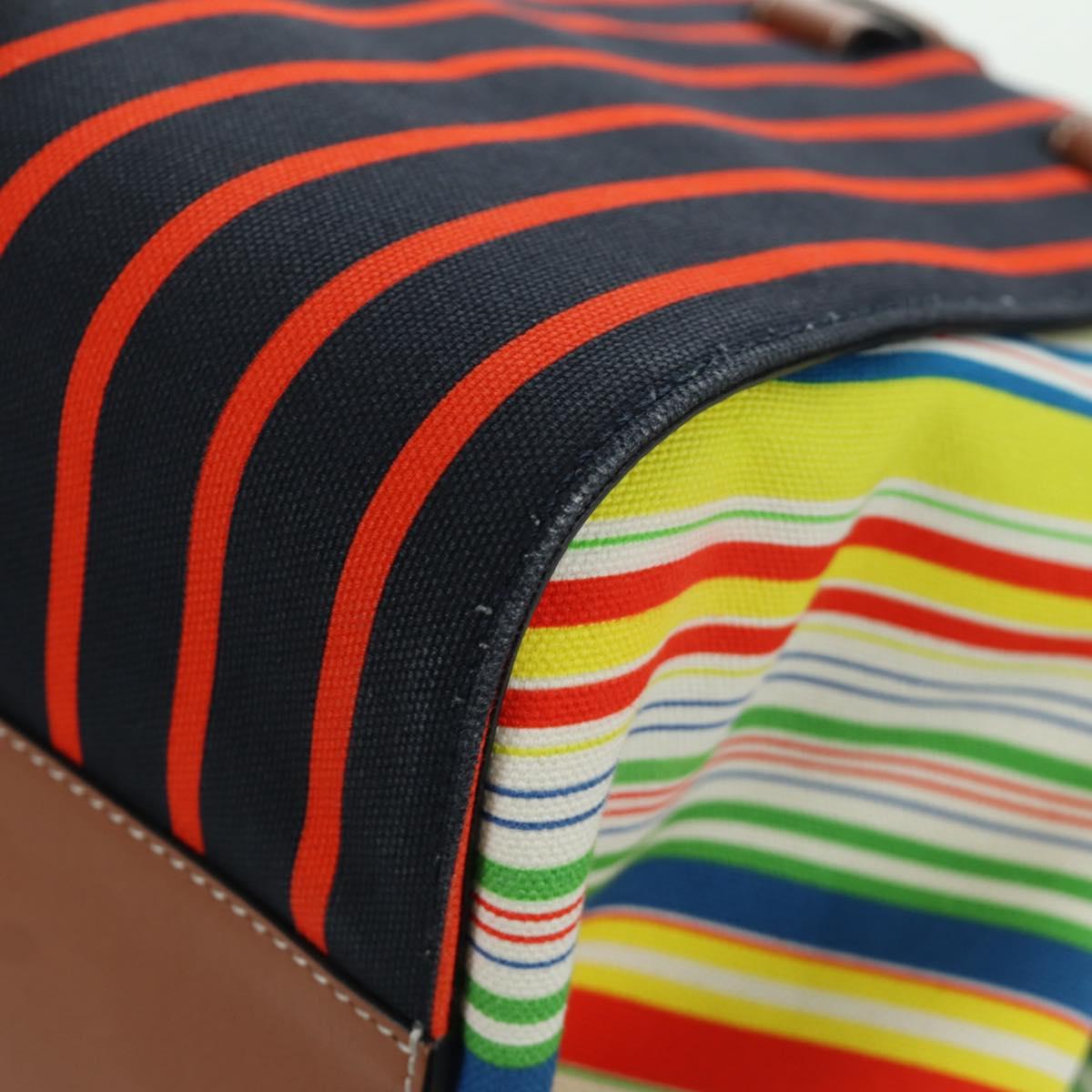 LOEWE Hammock Small Shoulder Bag Canvas Leather Multicolor Gold Auth 166948SAM