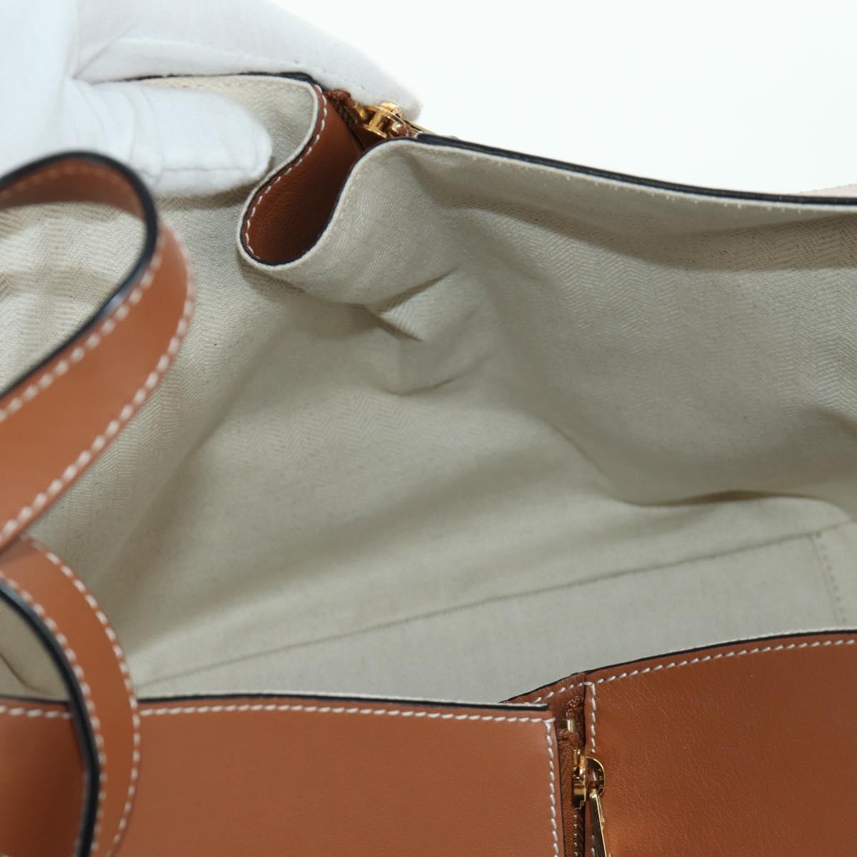 LOEWE Hammock Small Shoulder Bag Canvas Leather Multicolor Gold Auth 166948SAM