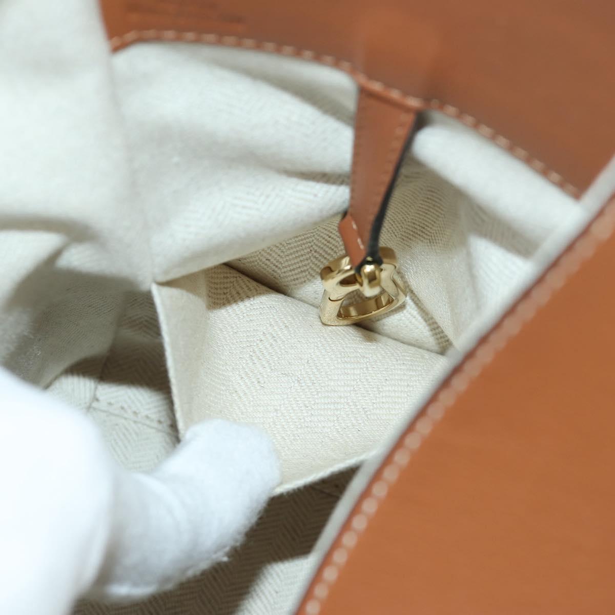 LOEWE Hammock Small Shoulder Bag Canvas Leather Multicolor Gold Auth 166948SAM