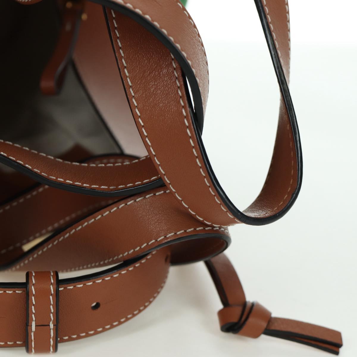 LOEWE Hammock Small Shoulder Bag Canvas Leather Multicolor Gold Auth 166948SAM