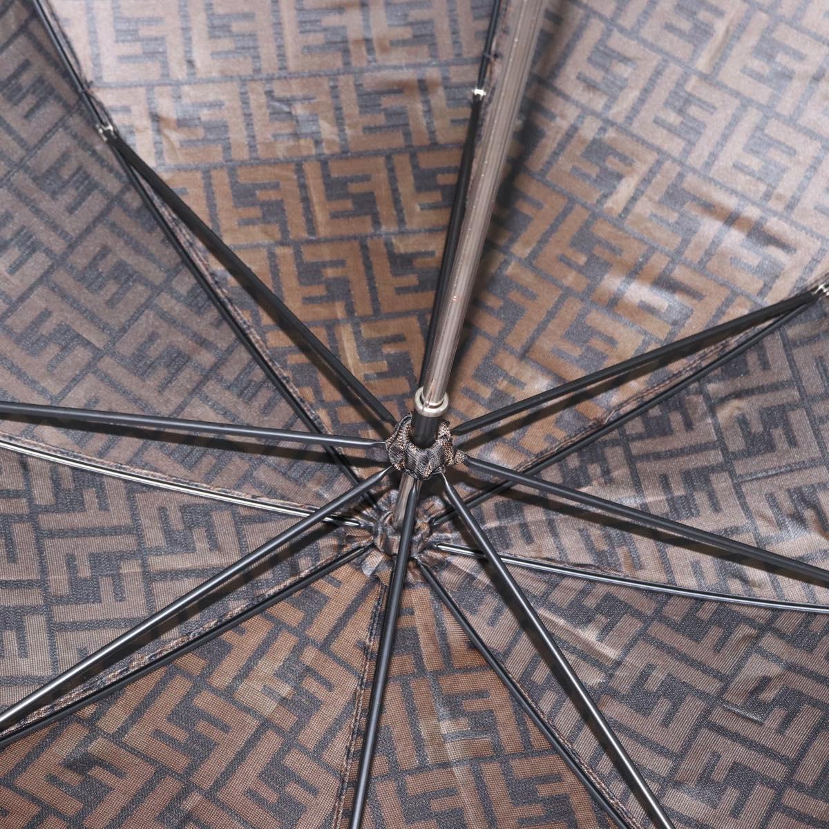 FENDI x FRGMT x POKテ窺ON Zucca Canvas Dragonfly Umbrella Black Auth 166950SM