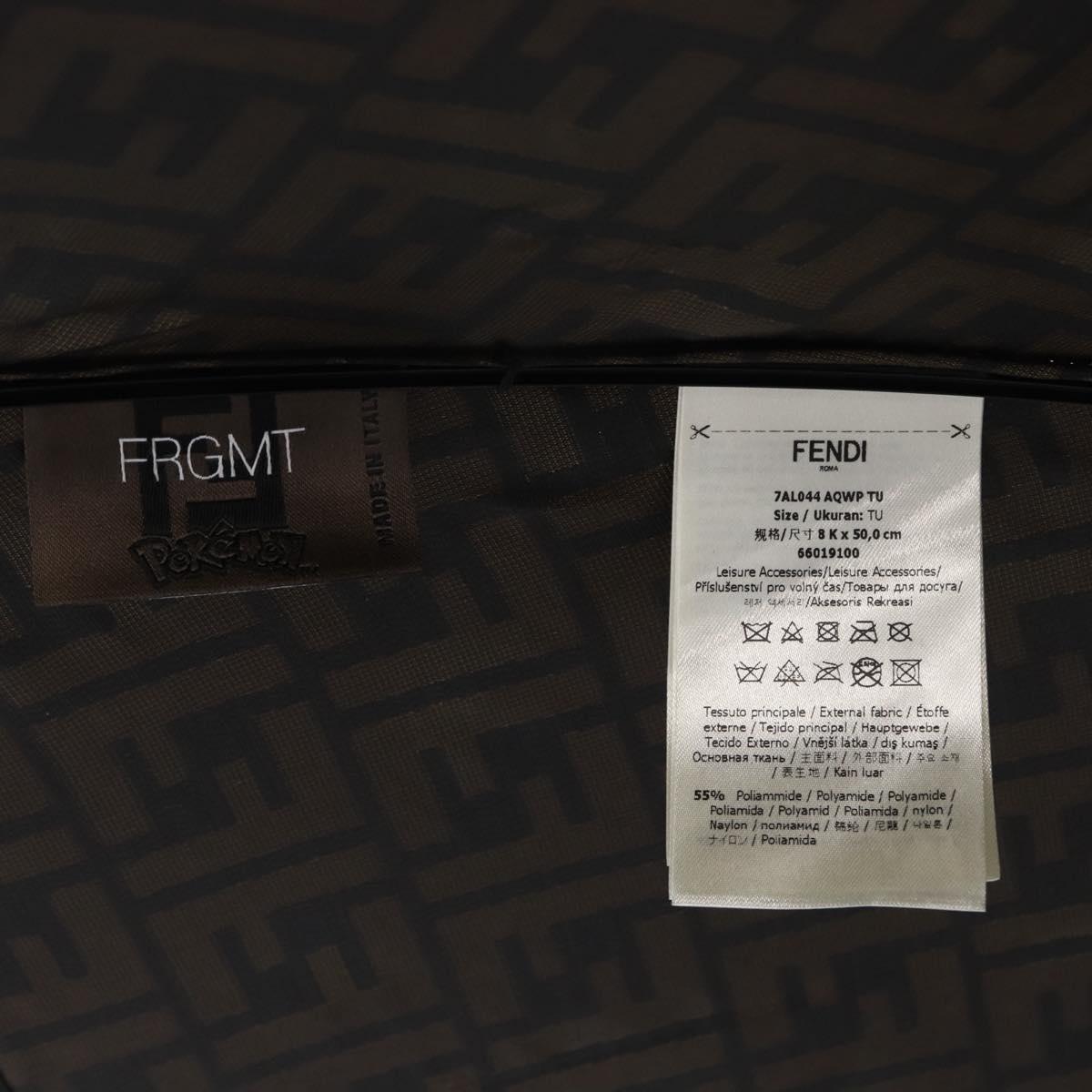 FENDI x FRGMT x POKテ窺ON Zucca Canvas Dragonfly Umbrella Black Auth 166950SM