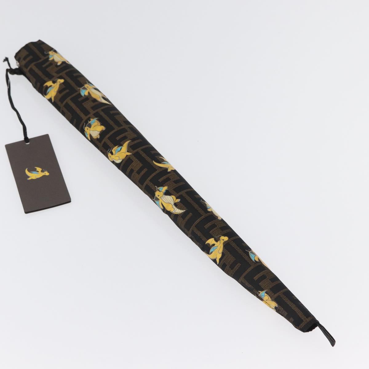 FENDI x FRGMT x POKテ窺ON Zucca Canvas Dragonfly Umbrella Black Auth 166950SM