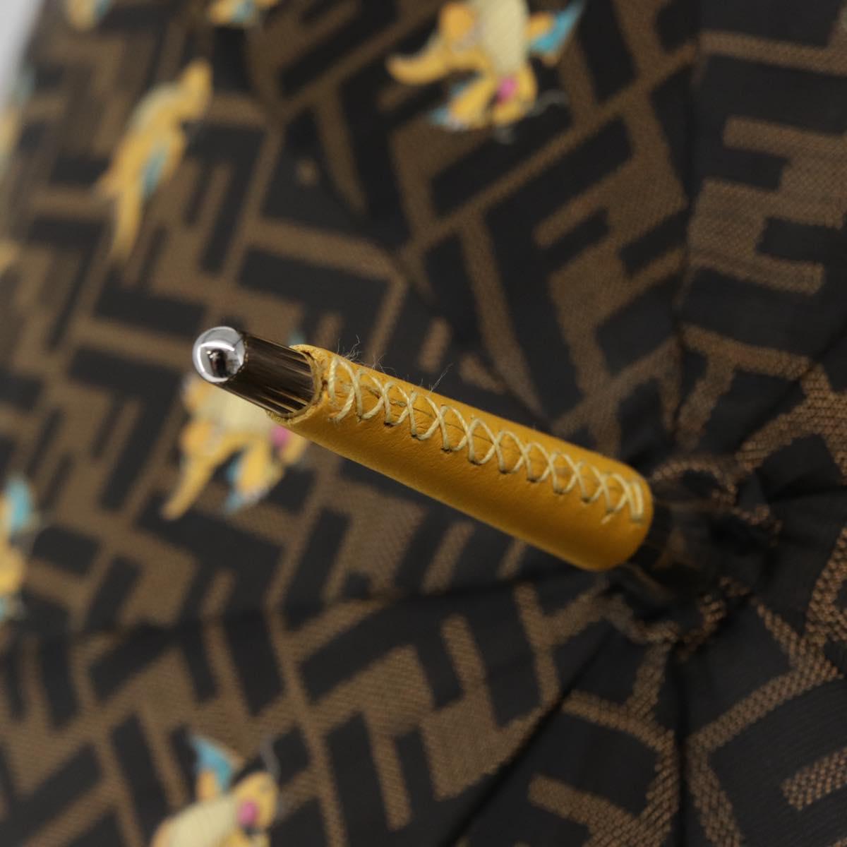 FENDI x FRGMT x POKテ窺ON Zucca Canvas Dragonfly Umbrella Black Auth 166950SM