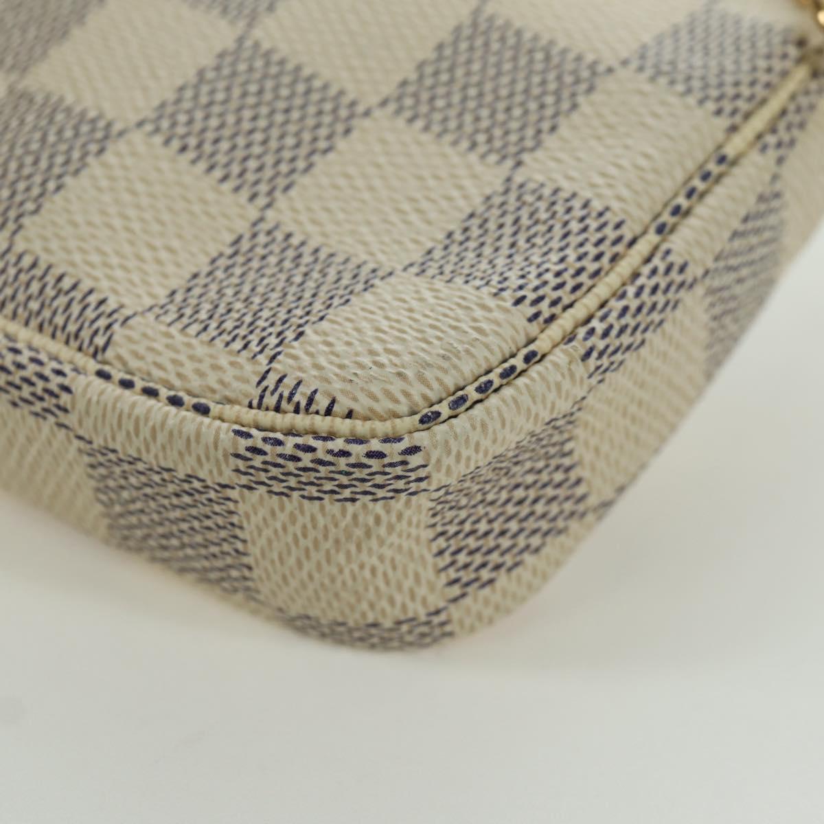 LOUIS VUITTON Damier Azur 2018 Mini Pochette Accessoires Pouch LV Auth 166952SAM