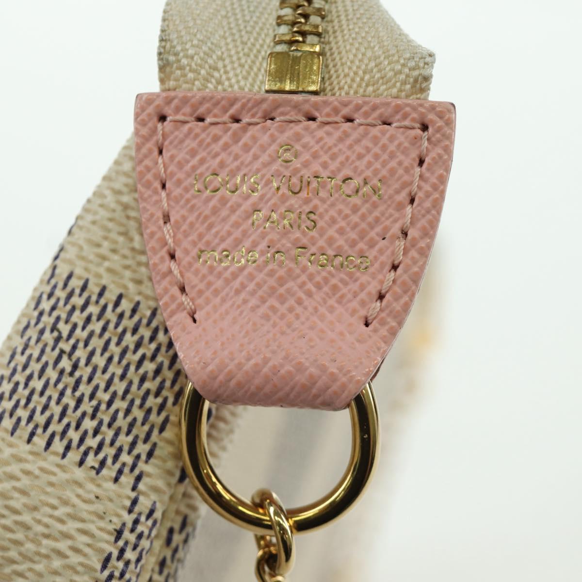 LOUIS VUITTON Damier Azur 2018 Mini Pochette Accessoires Pouch LV Auth 166952SAM